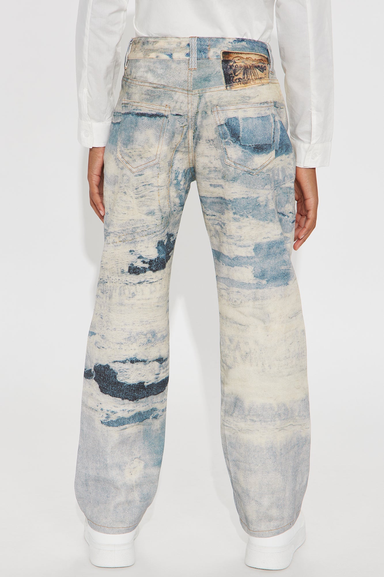 Mini Baggy Be Bad Printed Distressed Pant - Blue/combo