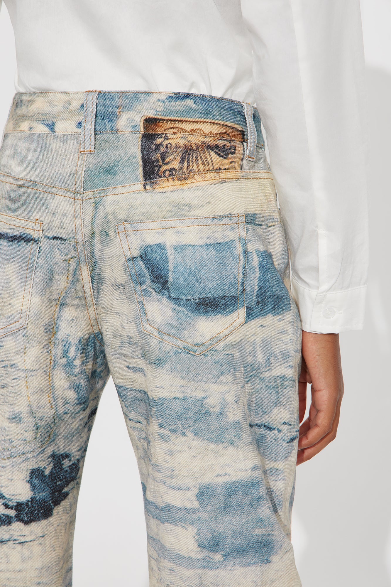 Mini Baggy Be Bad Printed Distressed Pant - Blue/combo