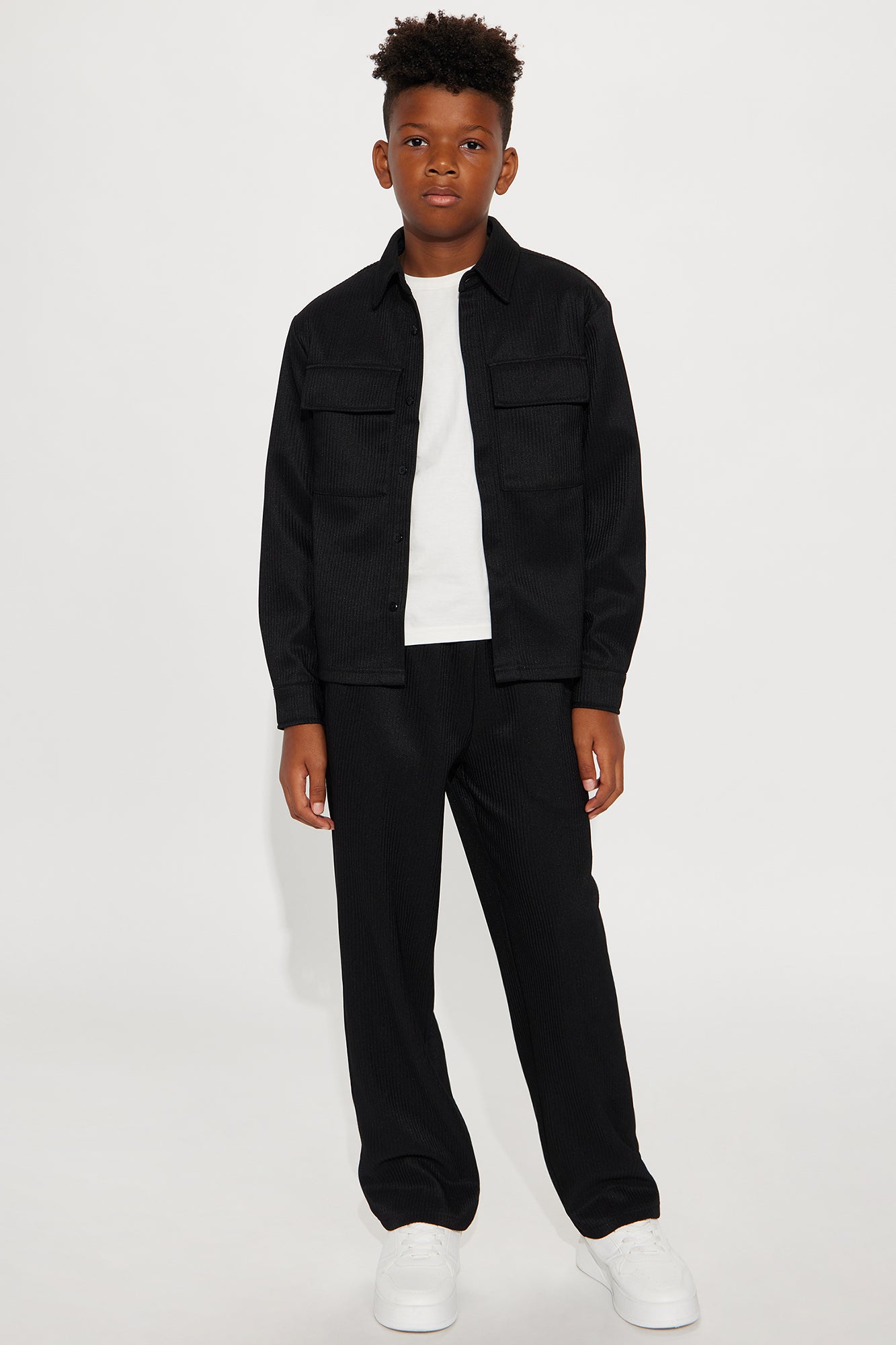 Mini Show Up Baggy Elastic Waist Pant - Black