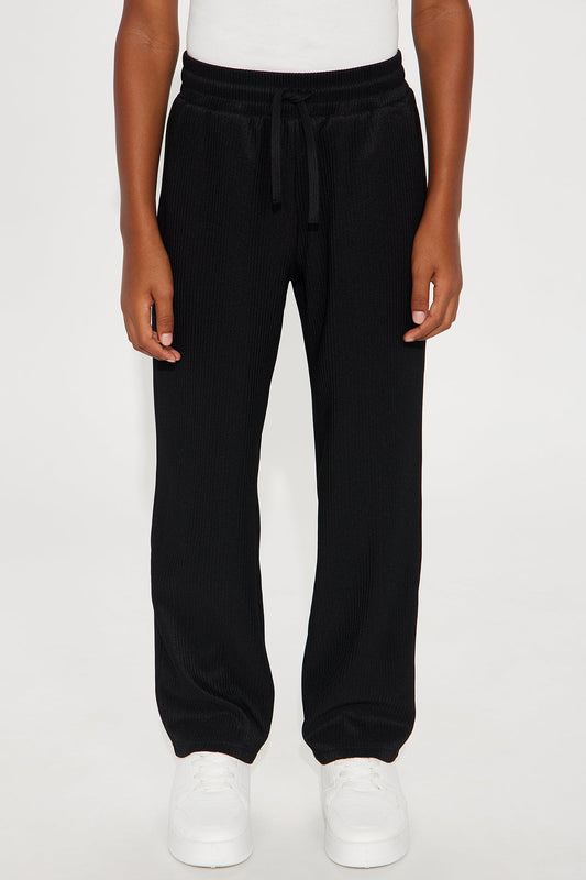 Mini Show Up Baggy Elastic Waist Pant - Black