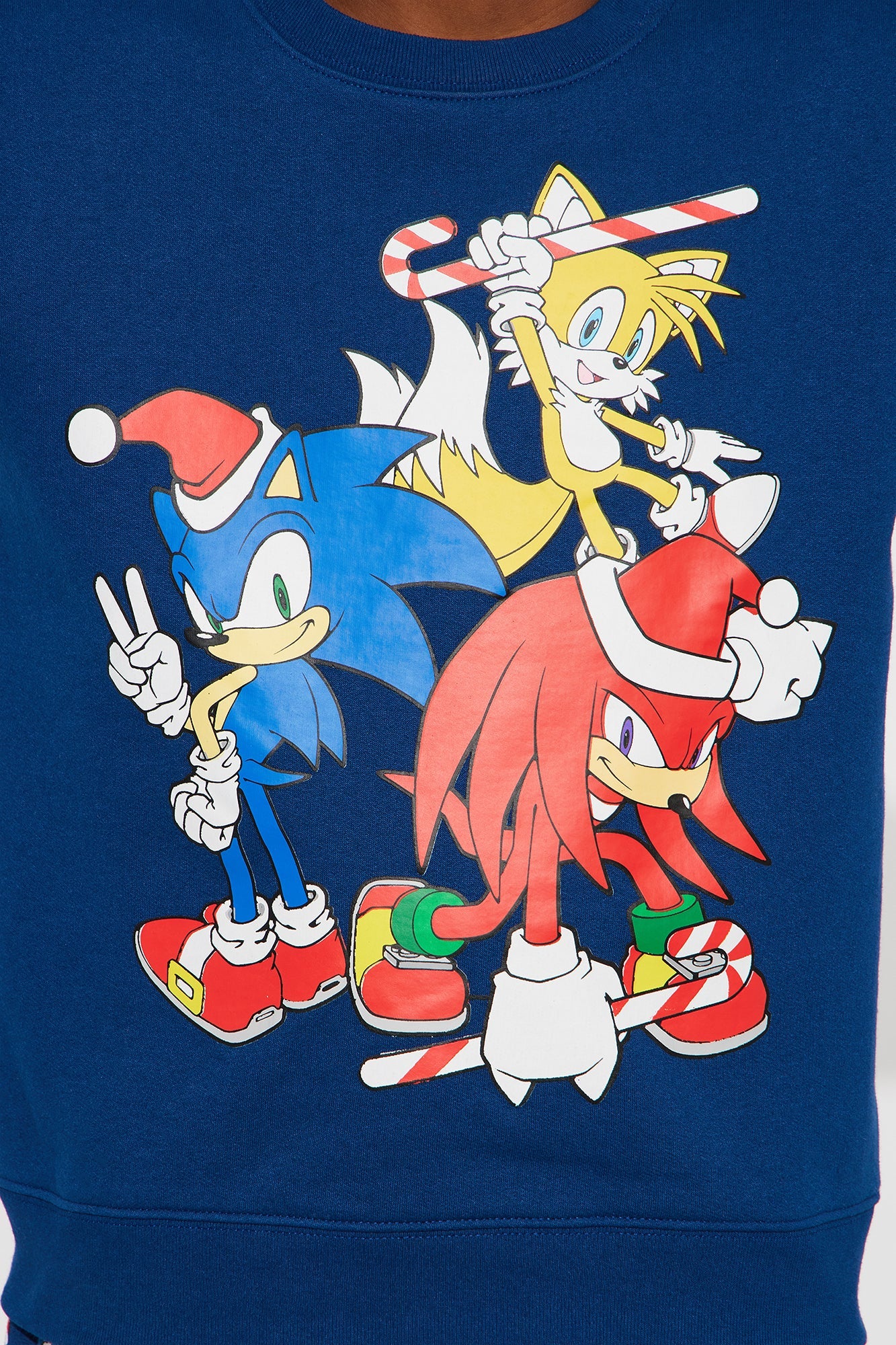 Mini Sonic And Friends Happy Holidays Jogger Pant Set - Navy