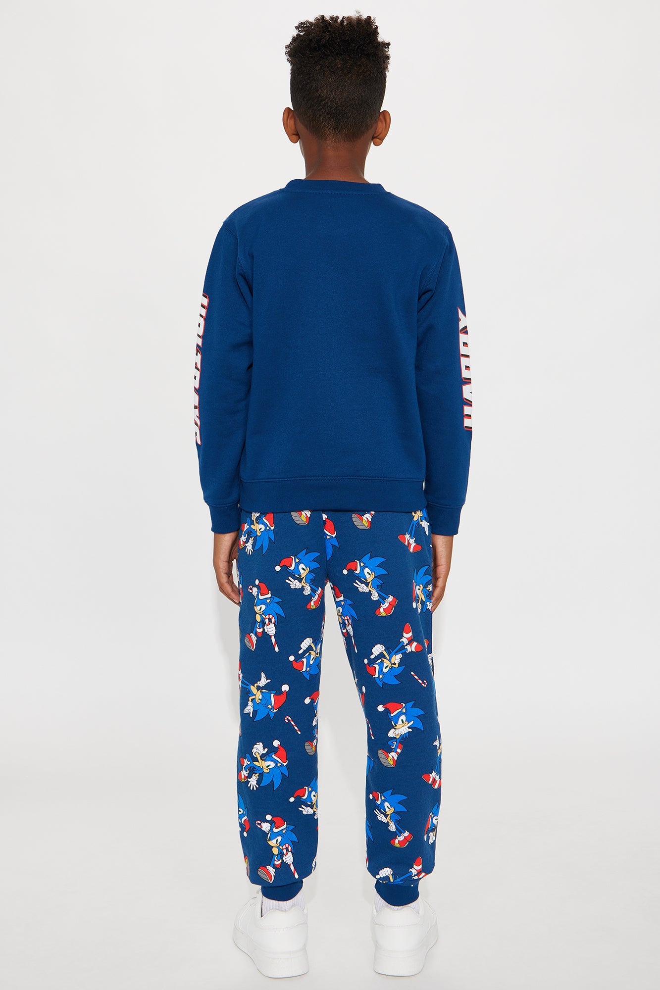 Mini Sonic And Friends Happy Holidays Jogger Pant Set - Navy