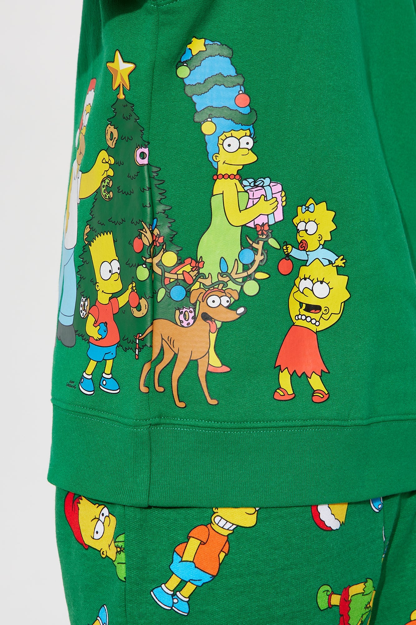 Mini The Simpsons Merry Christmas Jogger Pant Set - Green