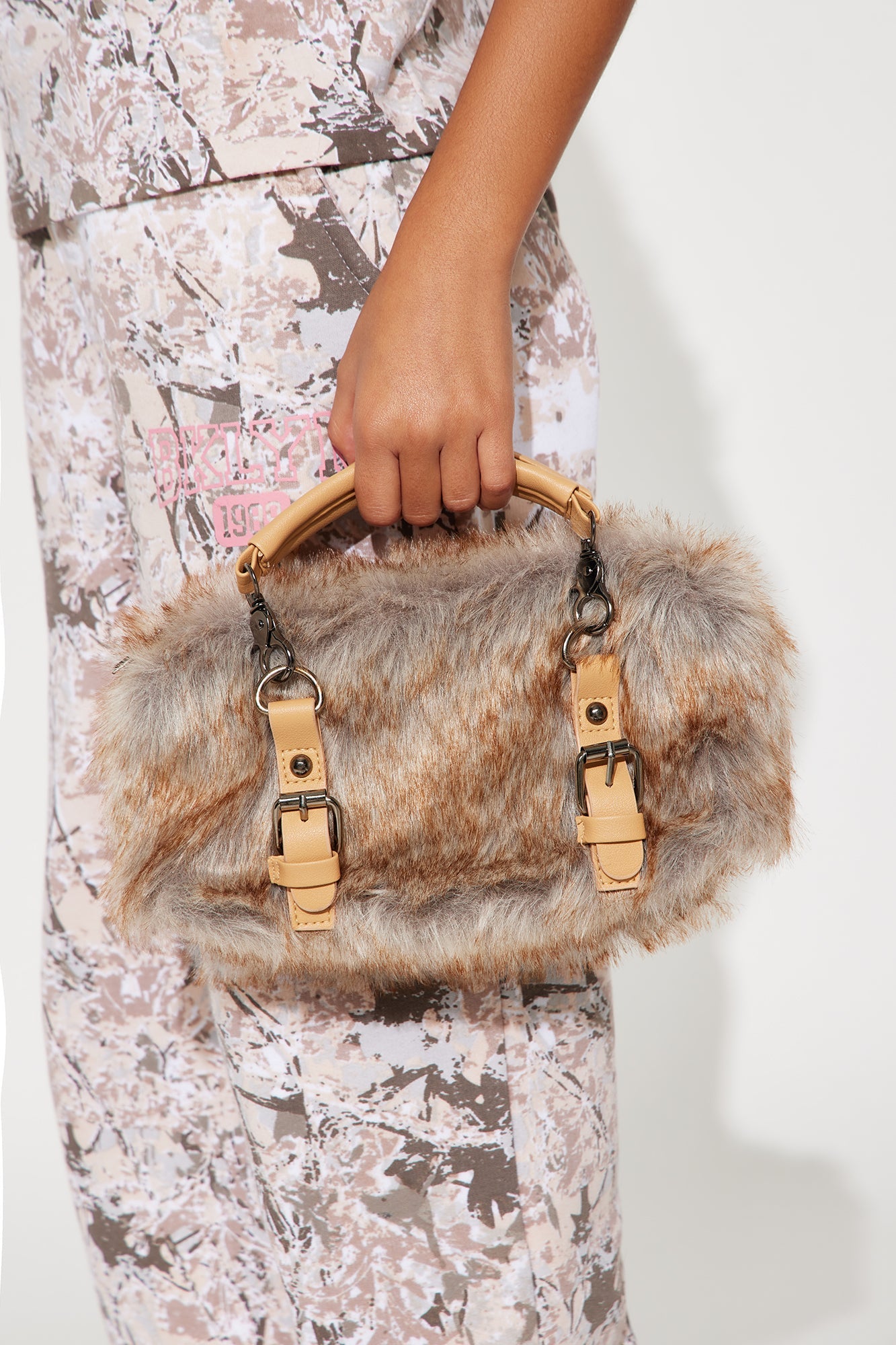 Mini Mink Moment Handbag - Brown/combo