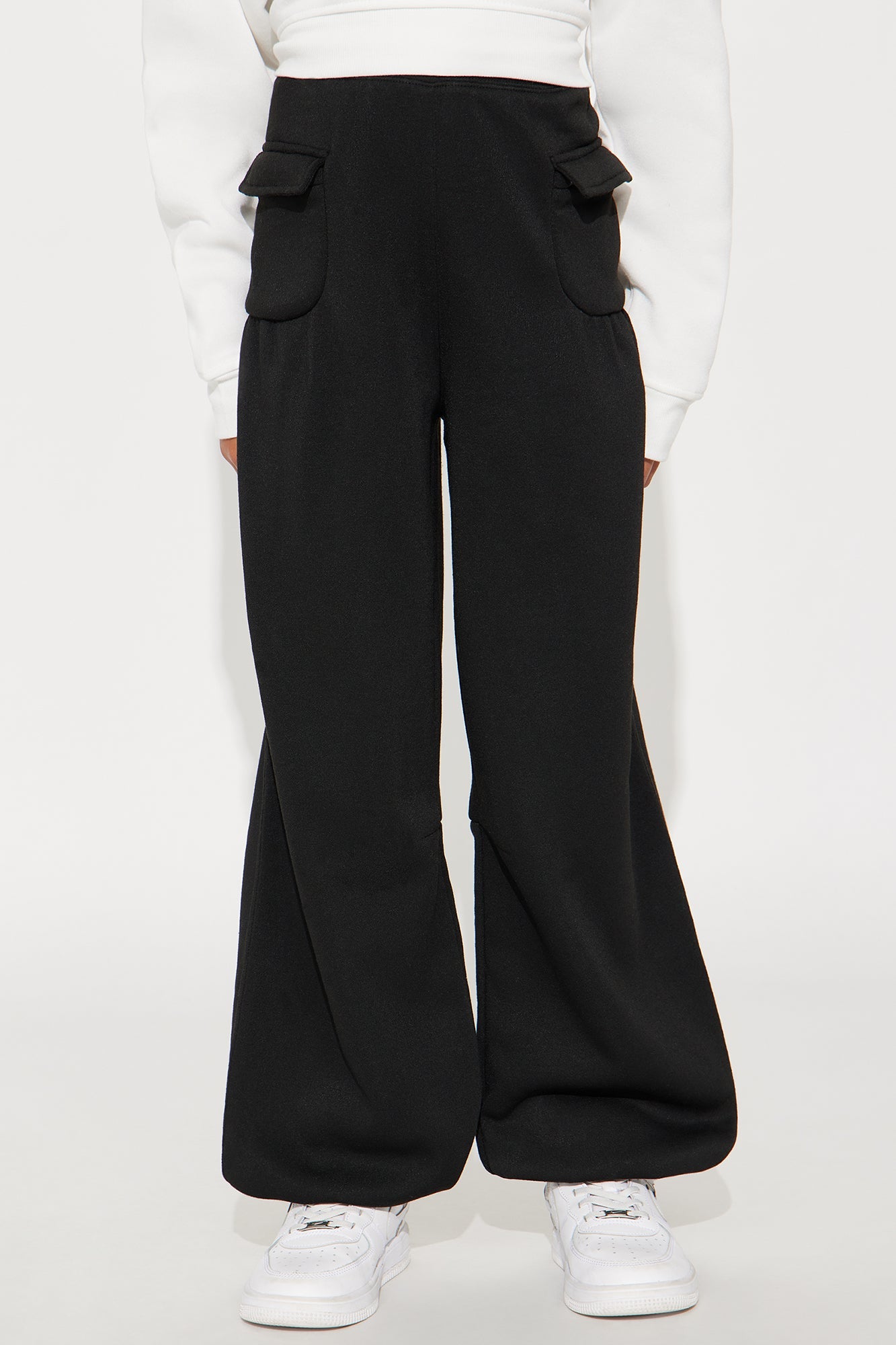 Mini Chillin For Life Wide Leg Pants - Black