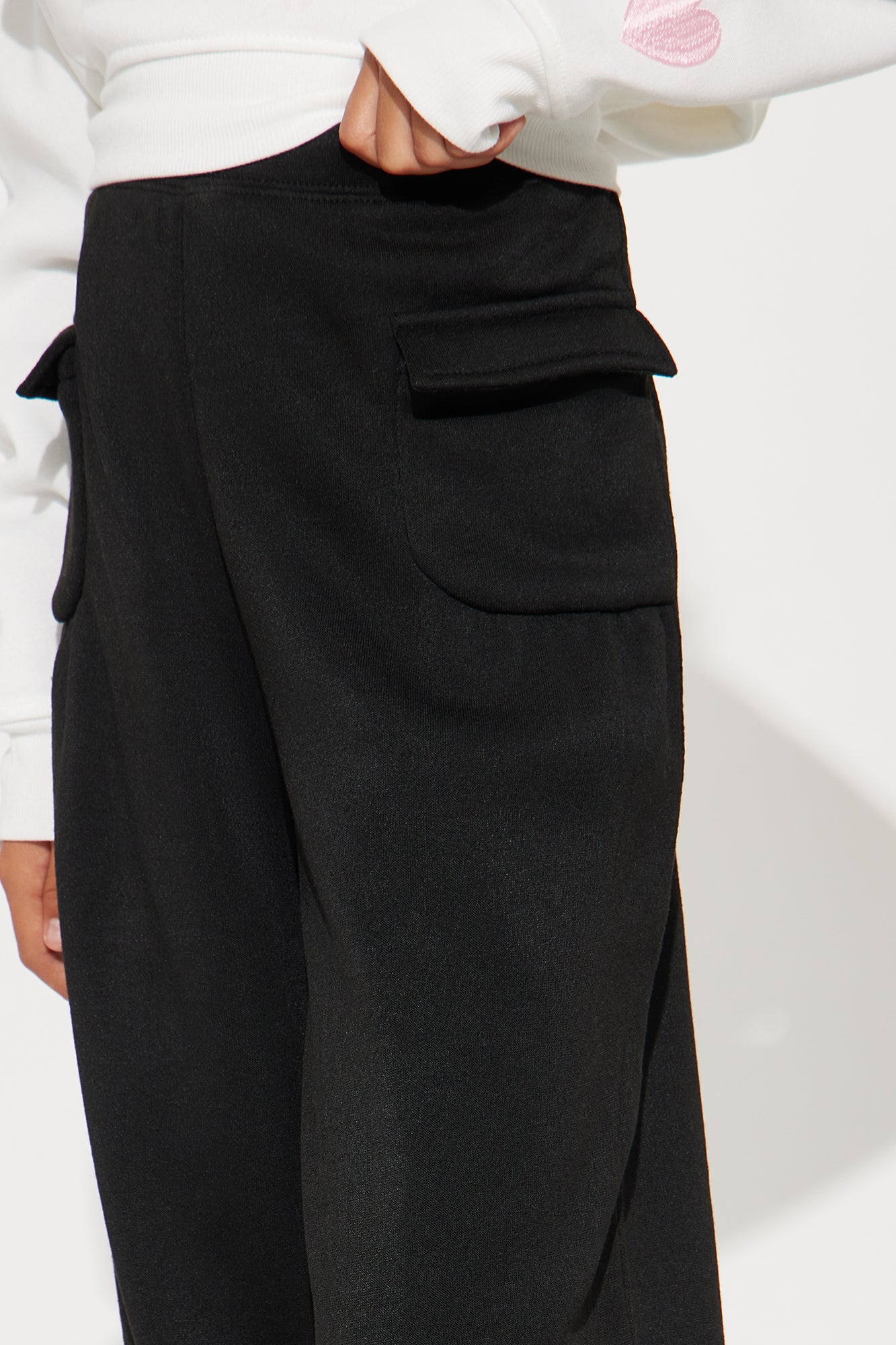 Mini Chillin For Life Wide Leg Pants - Black