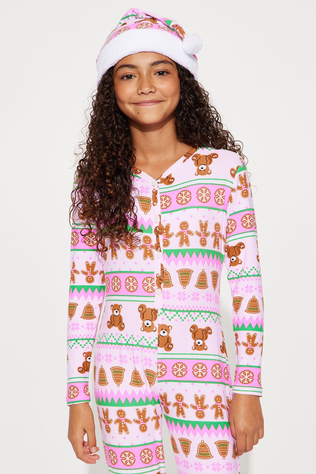 Mini Christmas Cutie 2 Piece Jumpsuit Onesie Set - Pink/combo