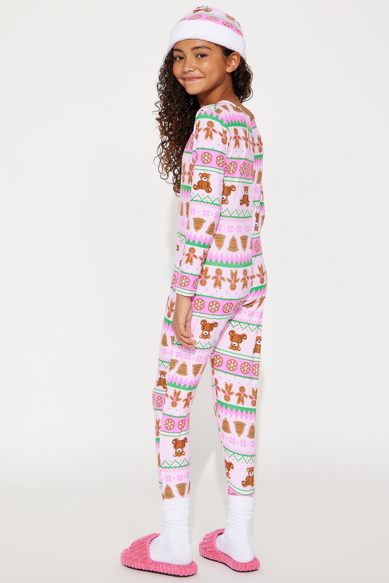 Mini Christmas Cutie 2 Piece Jumpsuit Onesie Set - Pink/combo