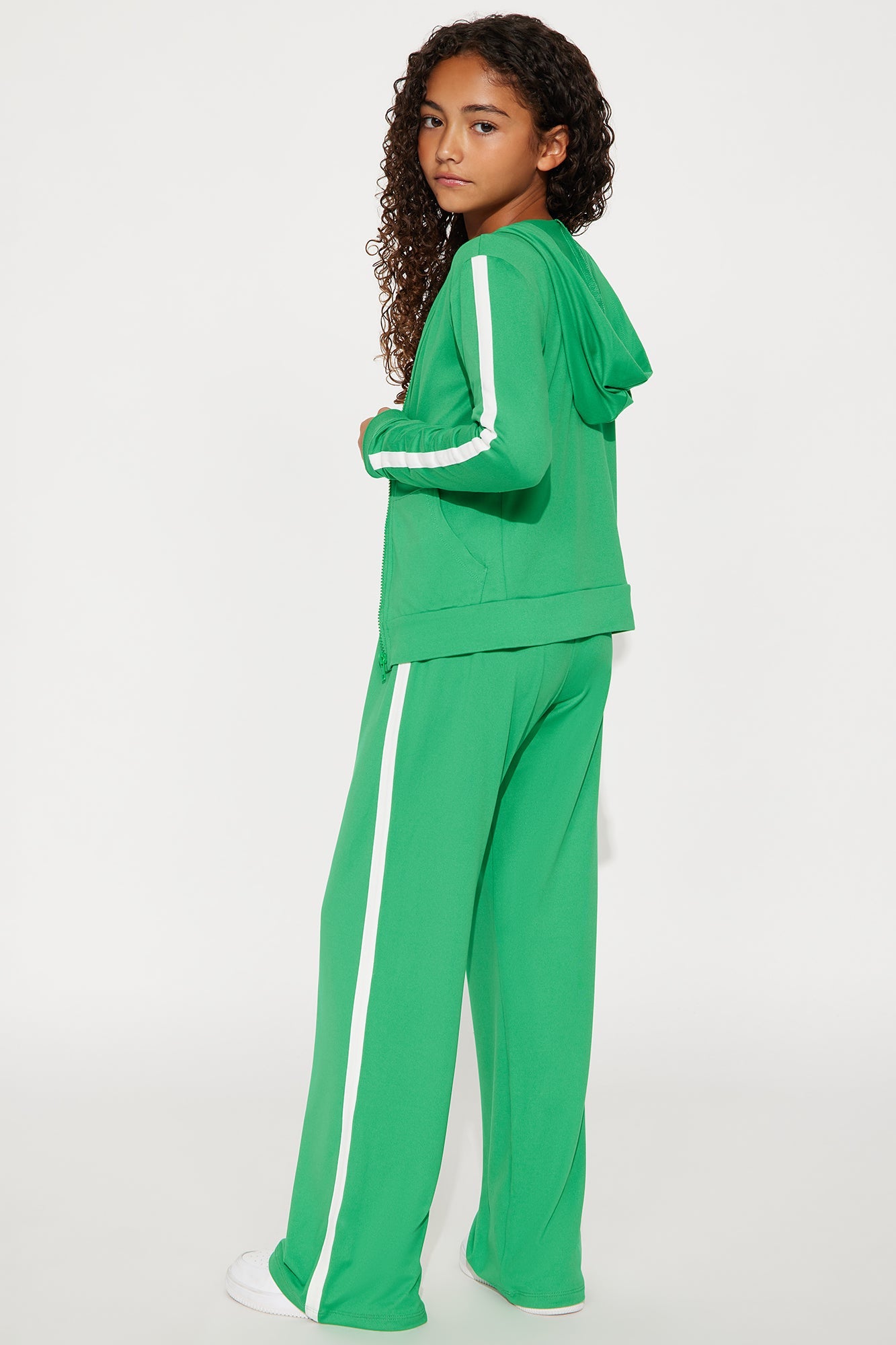 Mini Tennis Courts Wide Leg Pant Set - Kelly Green