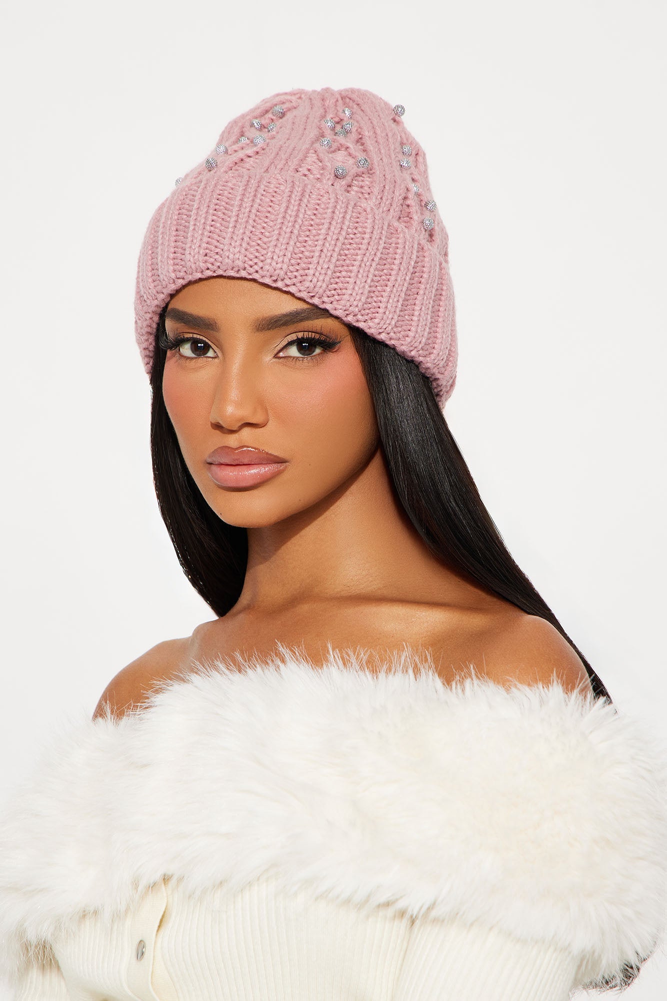 Leave A Little Sparkle Beanie - Pink