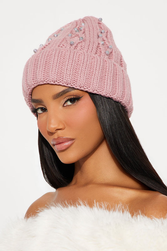 Leave A Little Sparkle Beanie - Pink