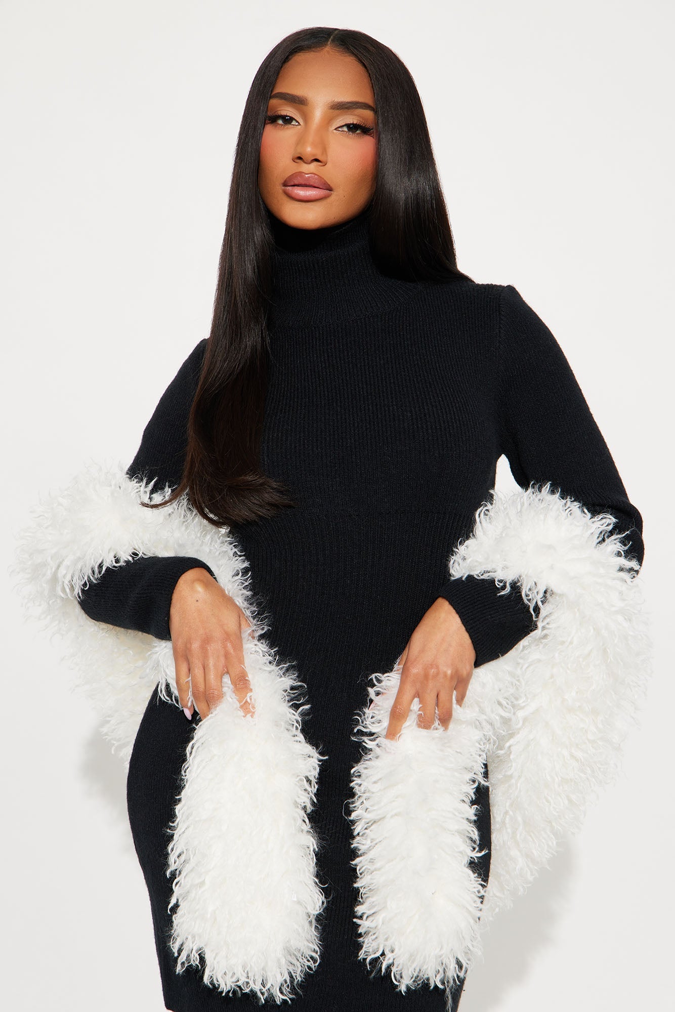 It's A Girls Night Out Faux Fur Scarf - White