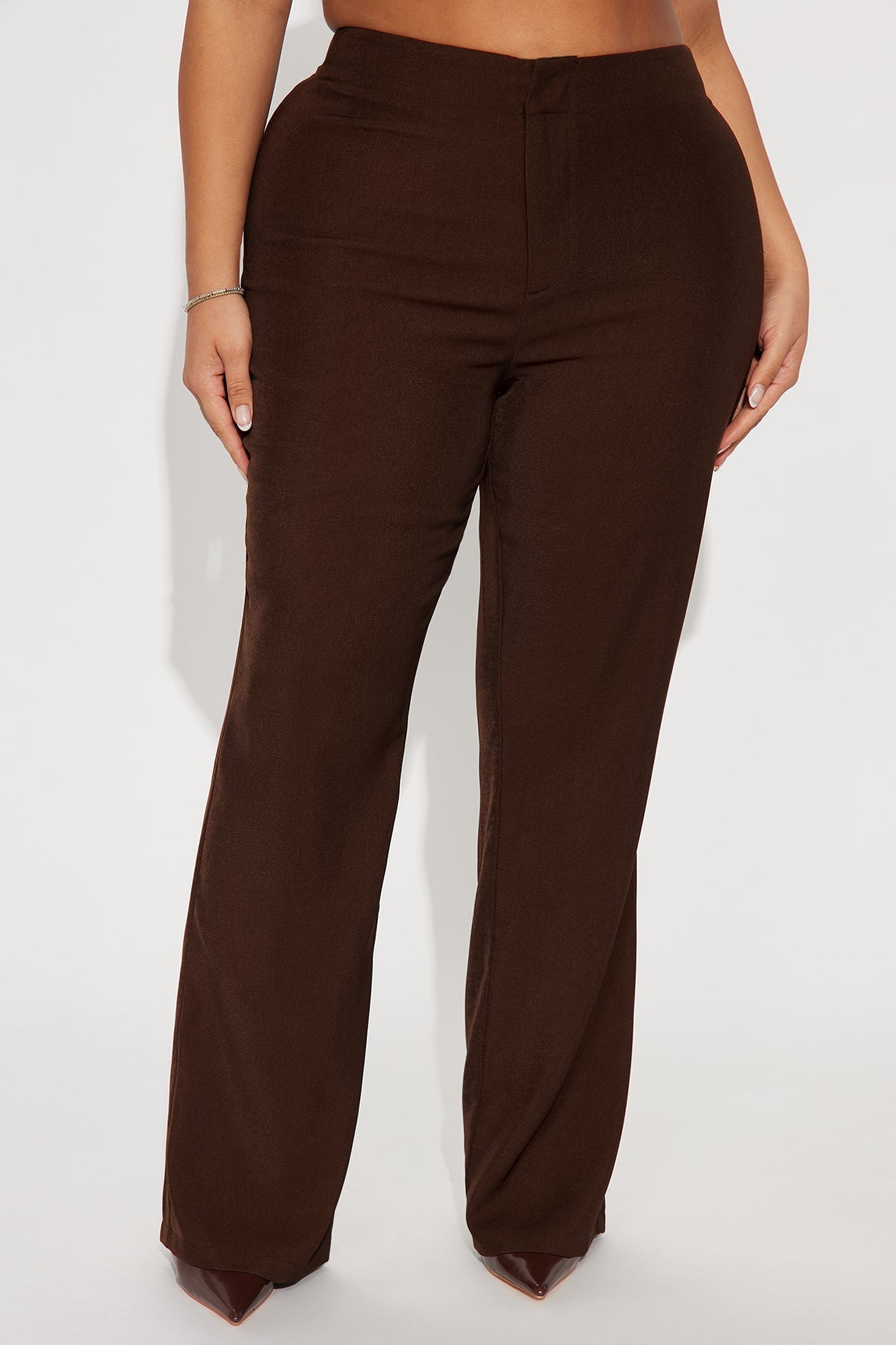 Night Out On The Town Straight Leg Trouser Pant 32″ - Brown