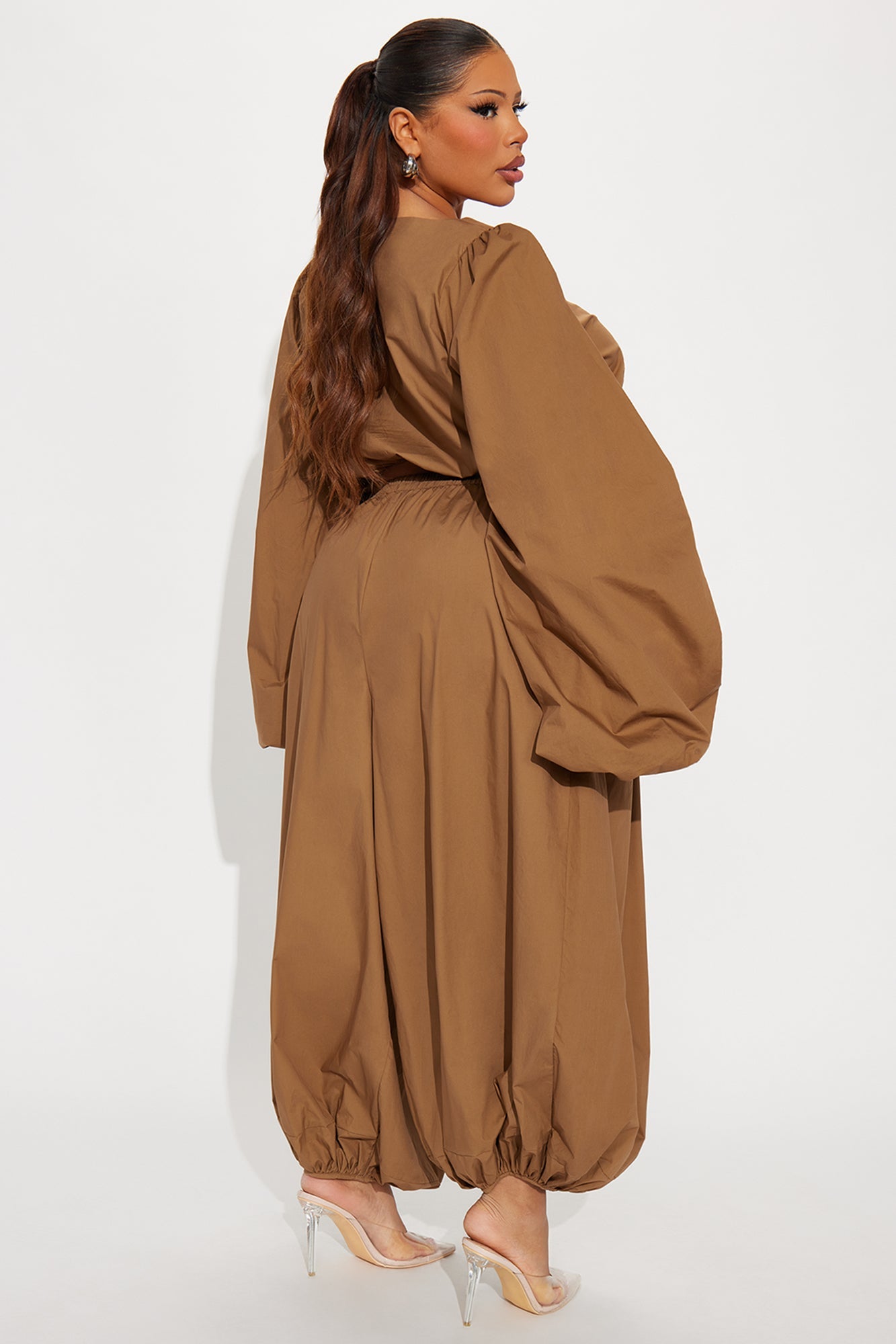 On Cloud Fine Balloon Pant Set - Mocha