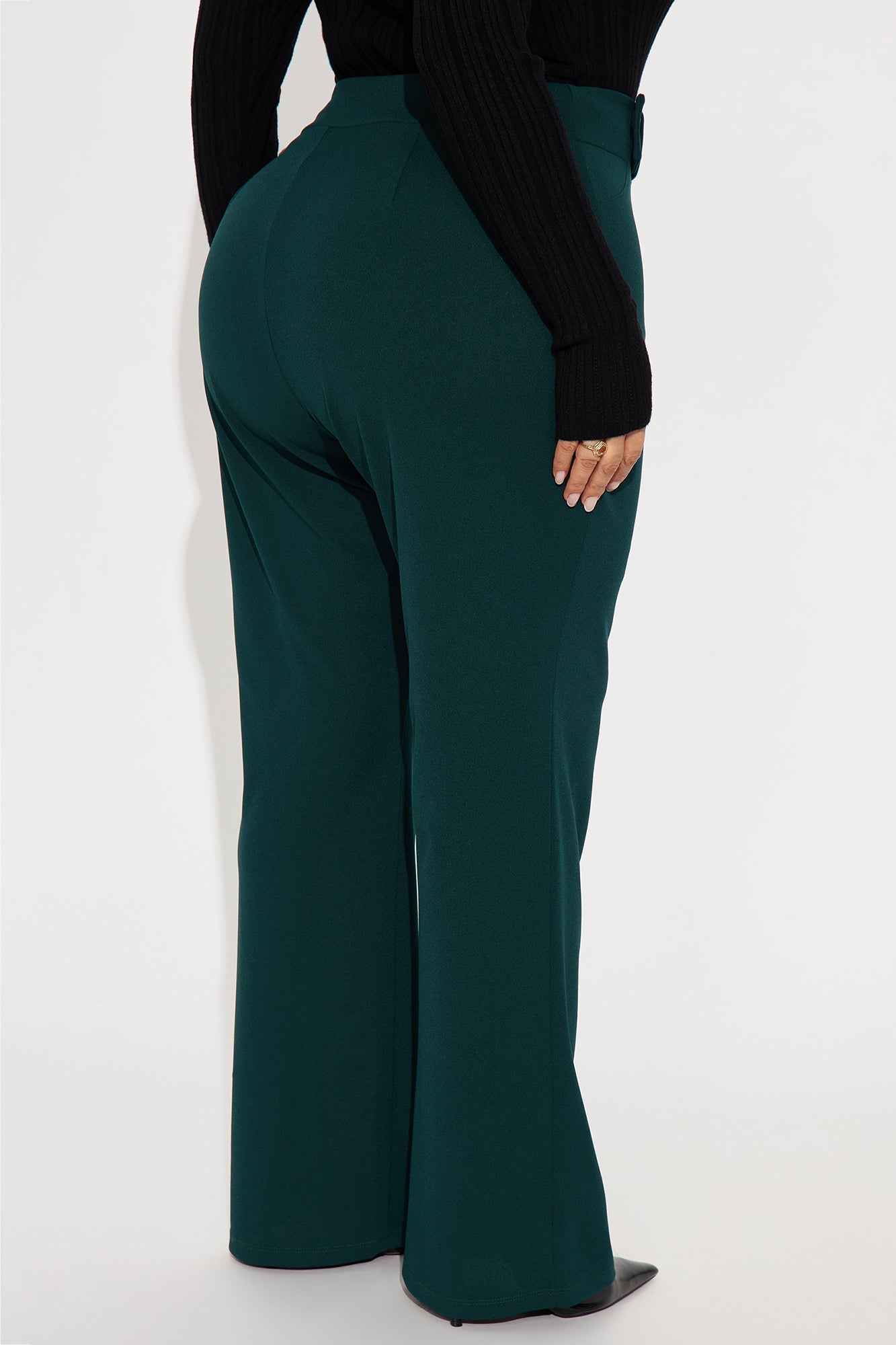 Office Tea Straight Leg Trouser Pant - Hunter Green