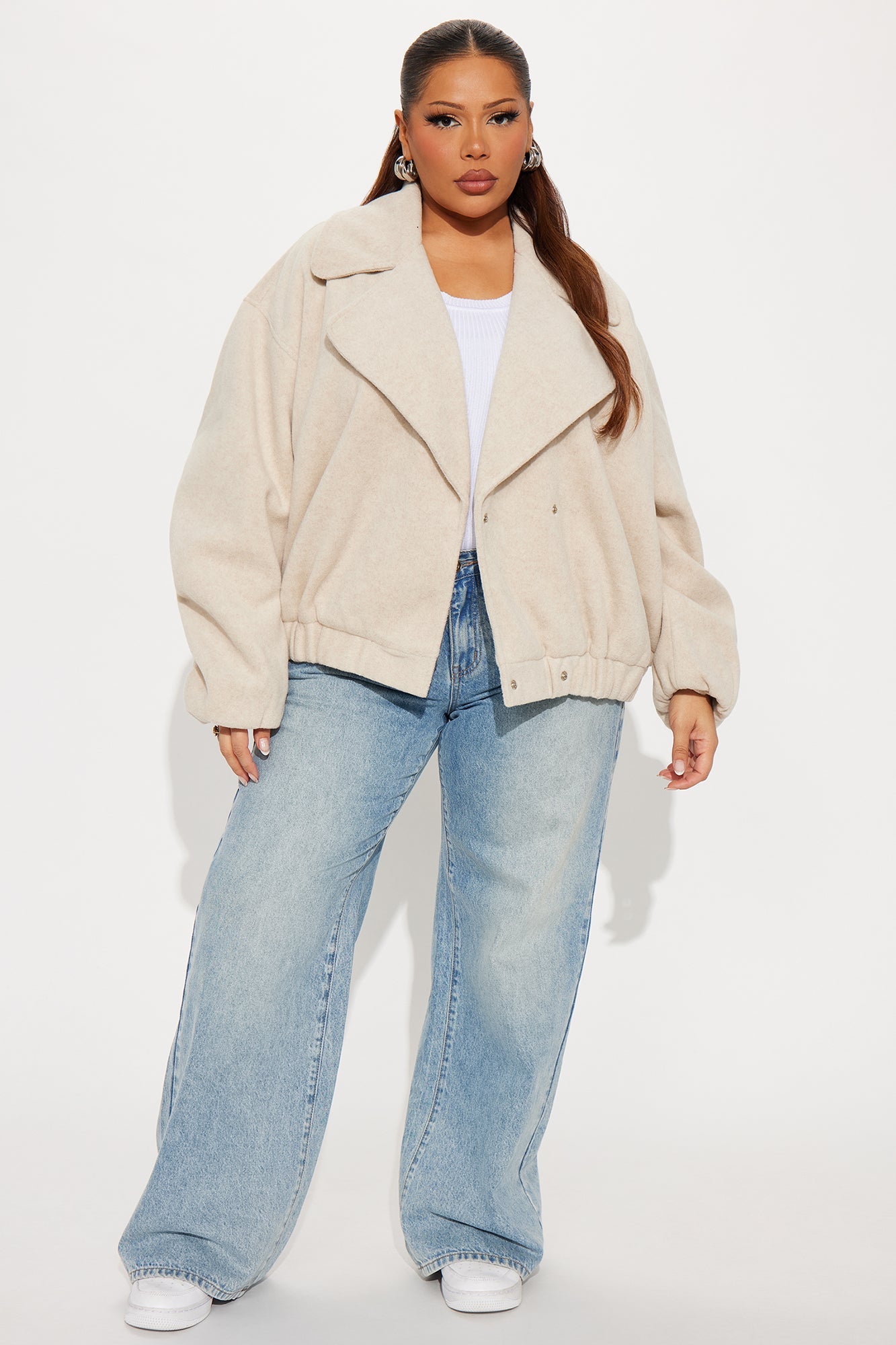 Oaklynn Oversized Slouch Coat - Oatmeal
