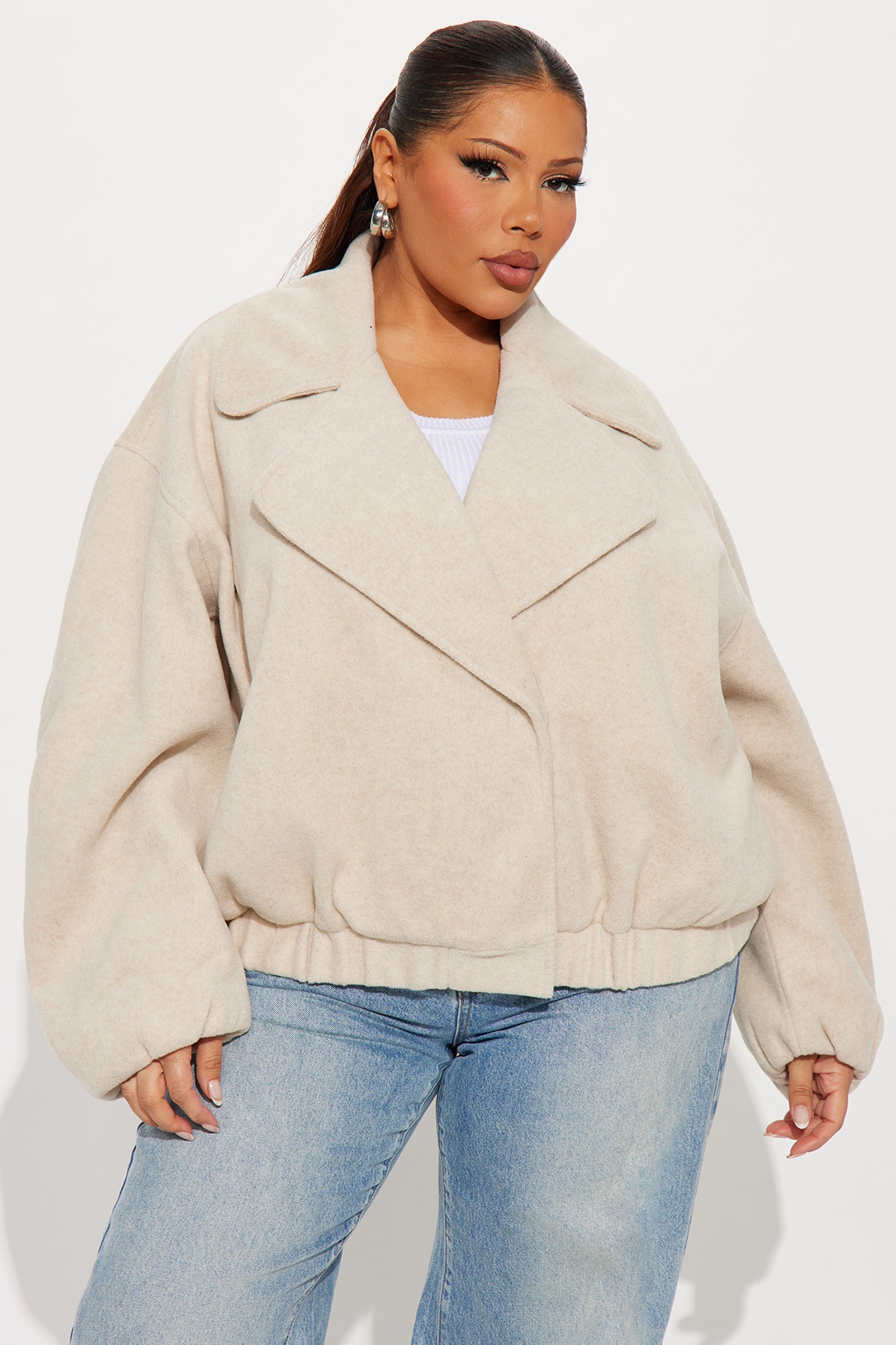 Oaklynn Oversized Slouch Coat - Oatmeal
