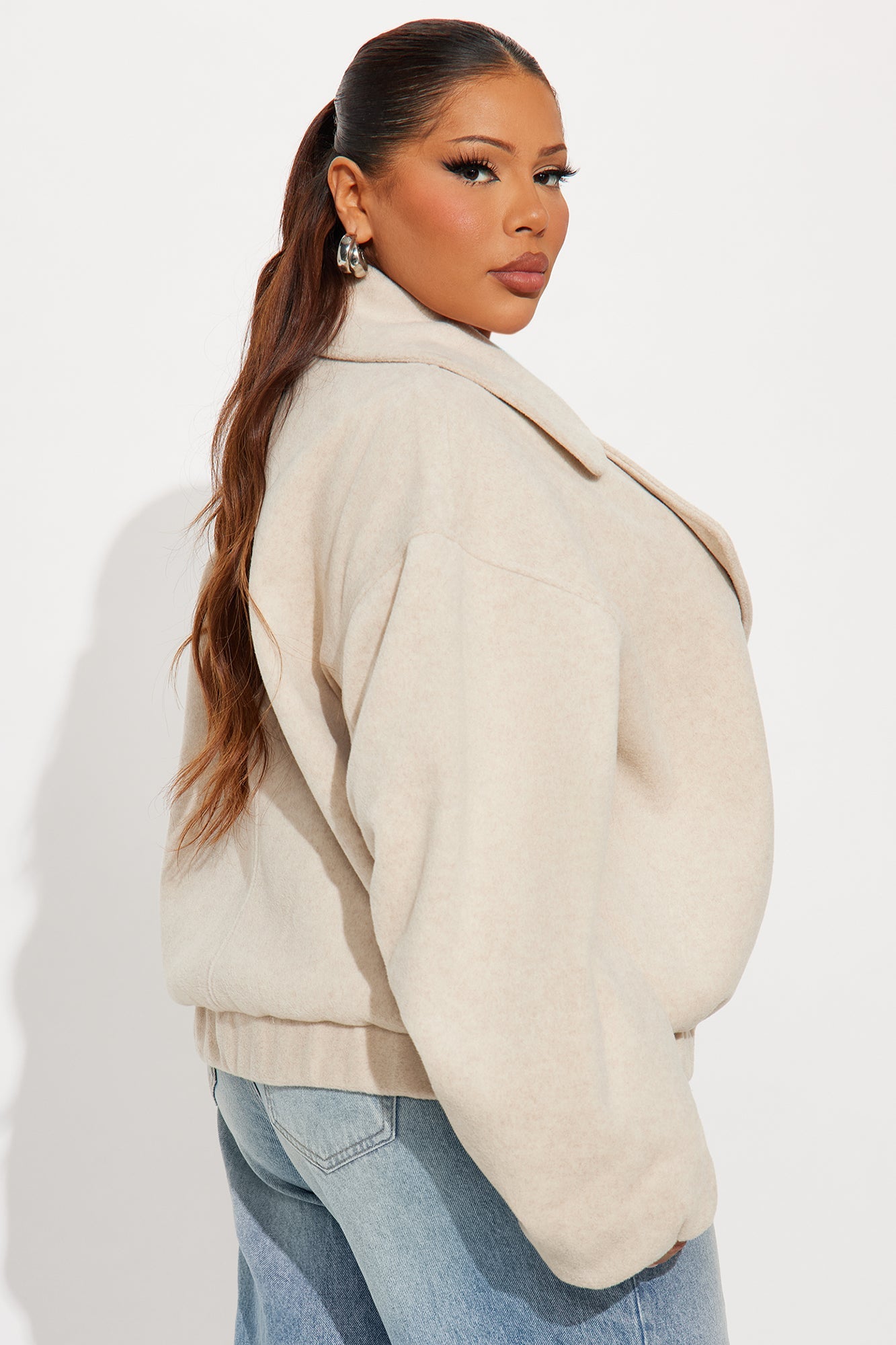 Oaklynn Oversized Slouch Coat - Oatmeal