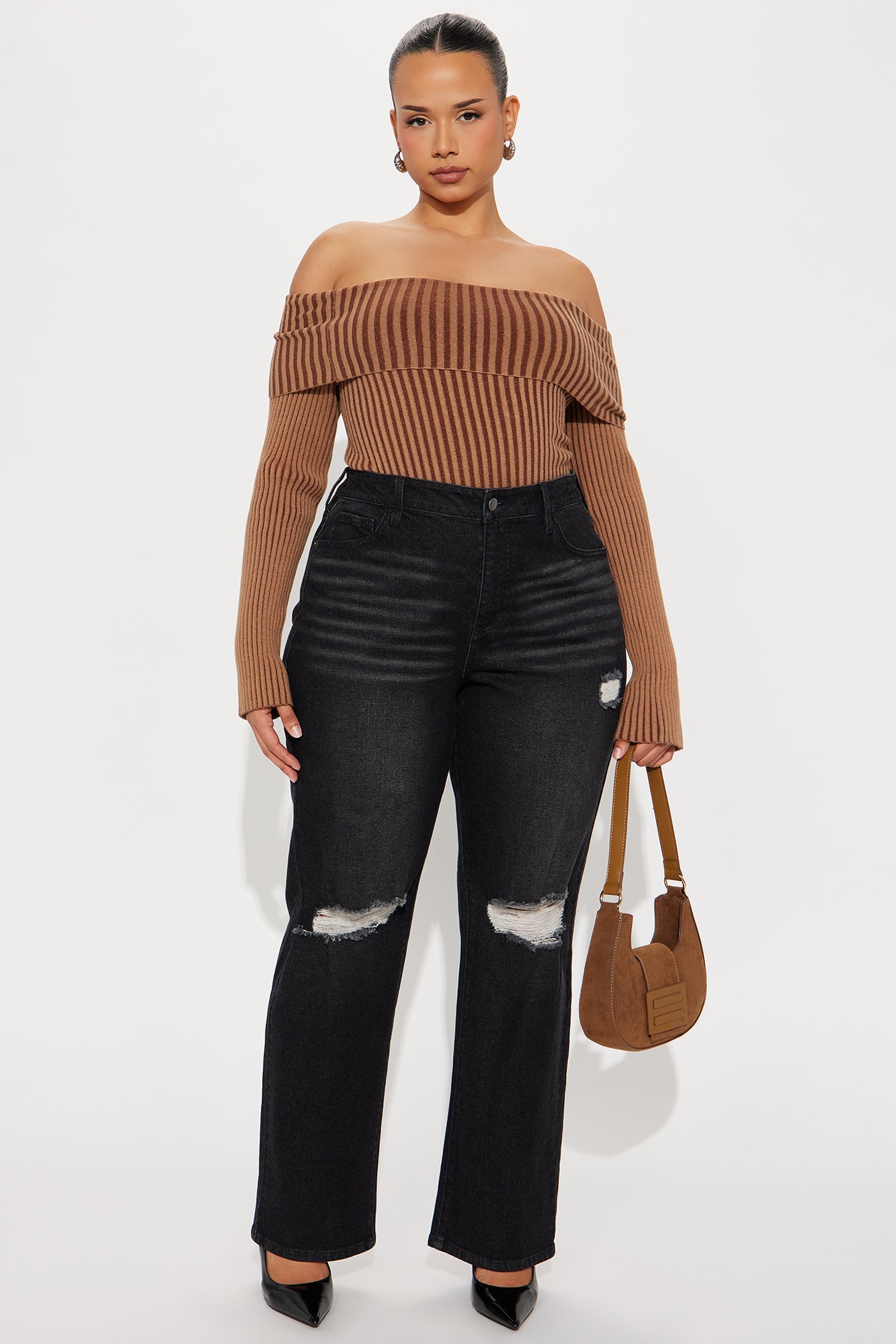 London Nights High Rise Straight Leg Jean - Black Wash