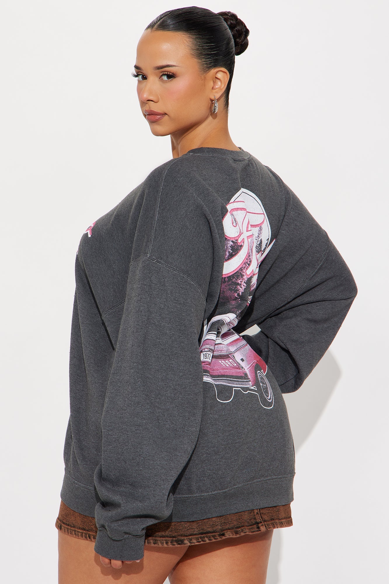 Ford Bronco Pull Over Crew Neck Sweatshirt - Black