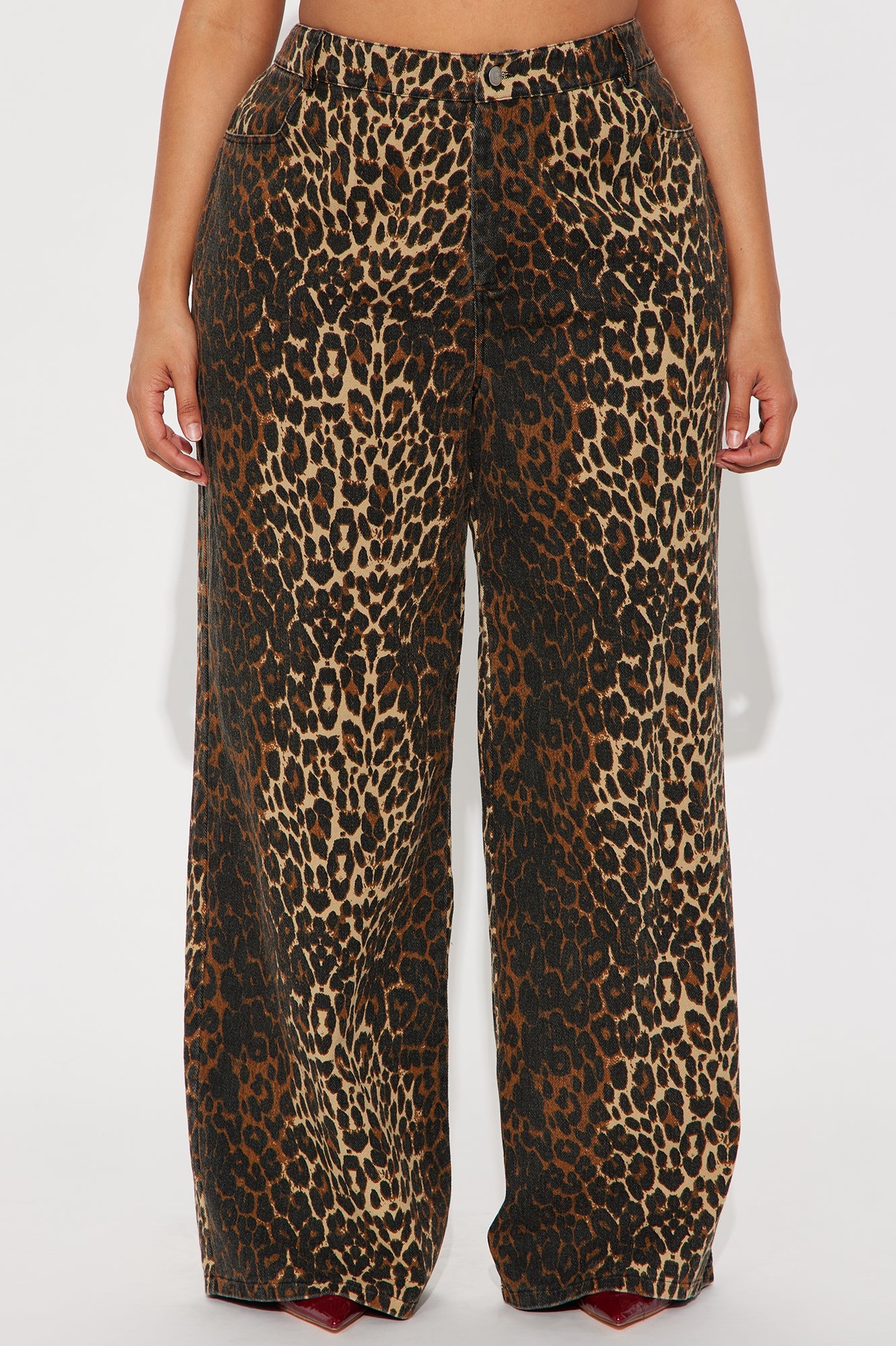 Put A Bow On It Leopard Print Pants 33″ - Leopard