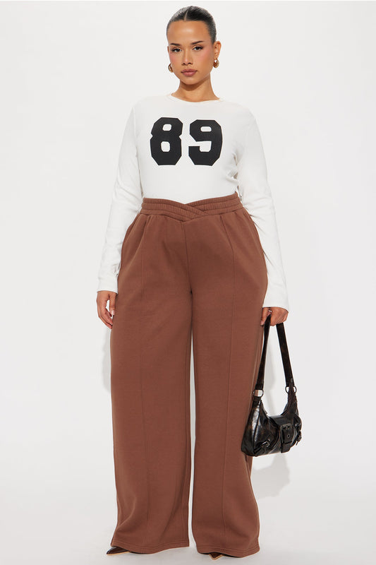Cassandra Cross Over Lounge Pant - Mocha