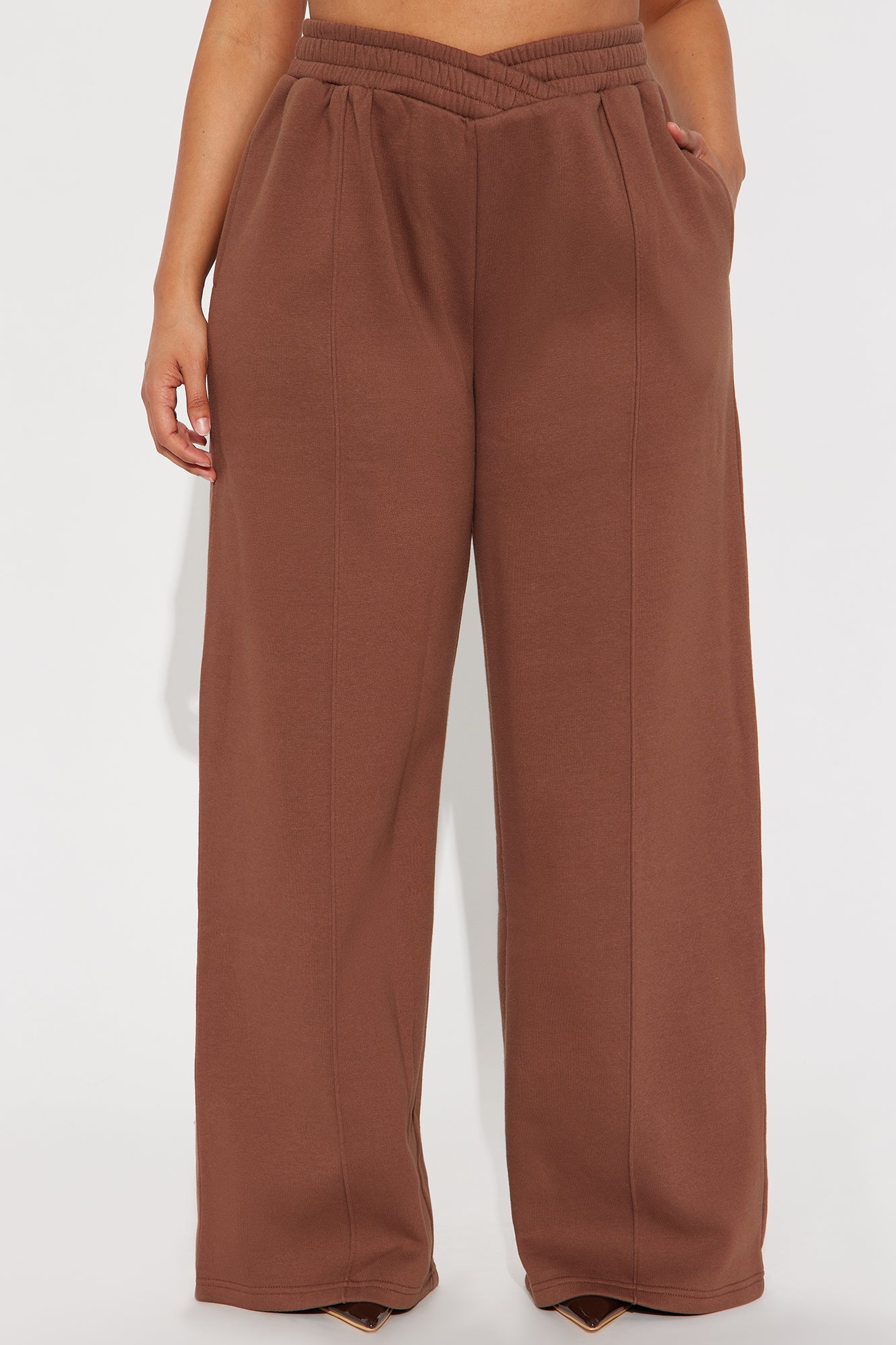 Cassandra Cross Over Lounge Pant - Mocha