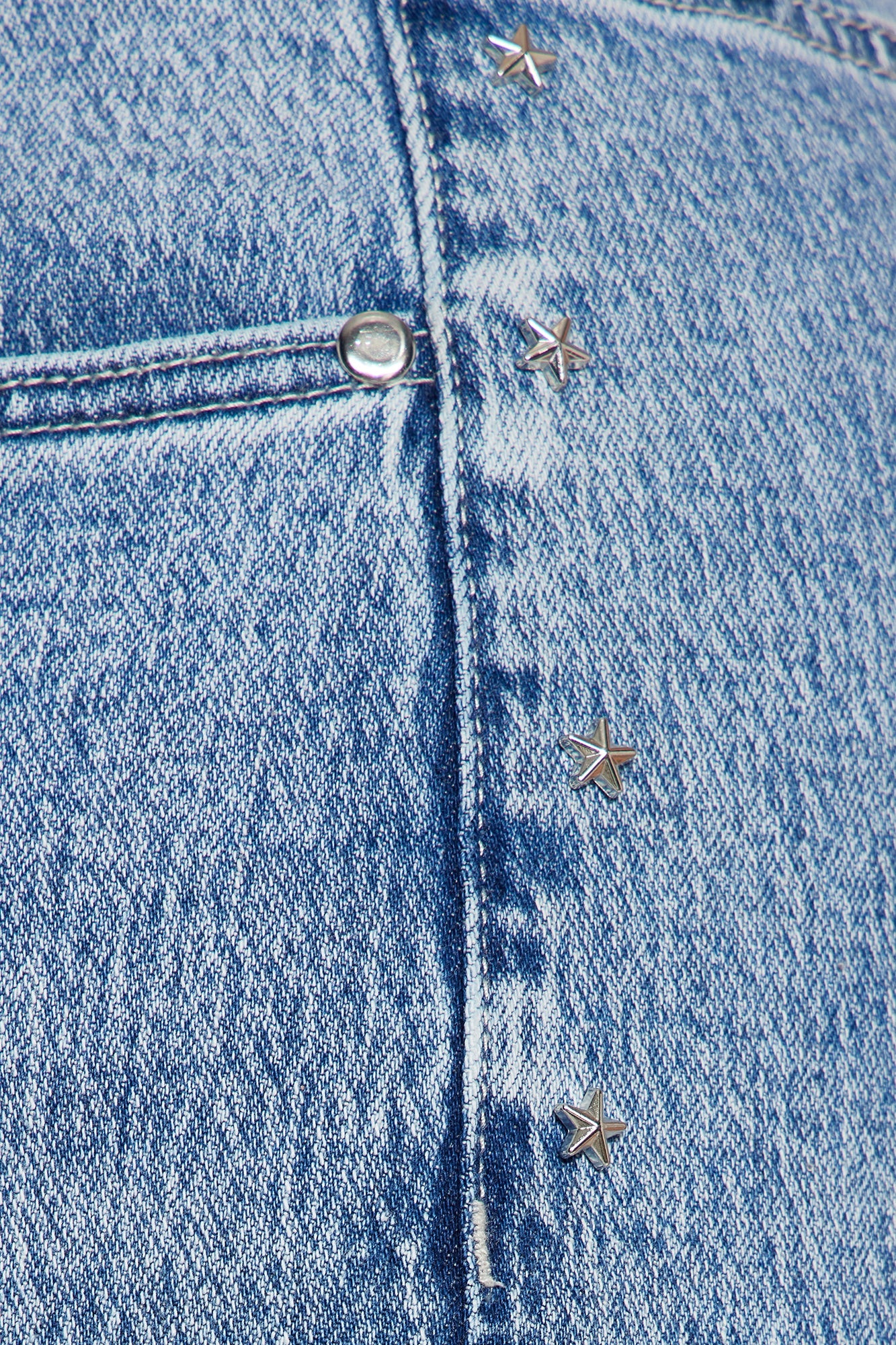 Shining Star Embellished Straight Leg Jean - Medium Wash