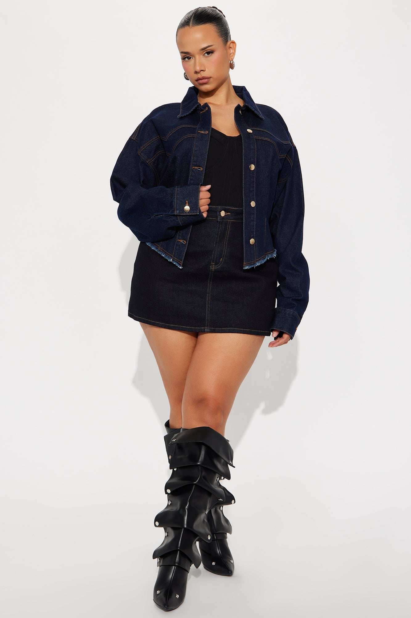 Western Way Back Cinch Denim Jacket - Dark Wash