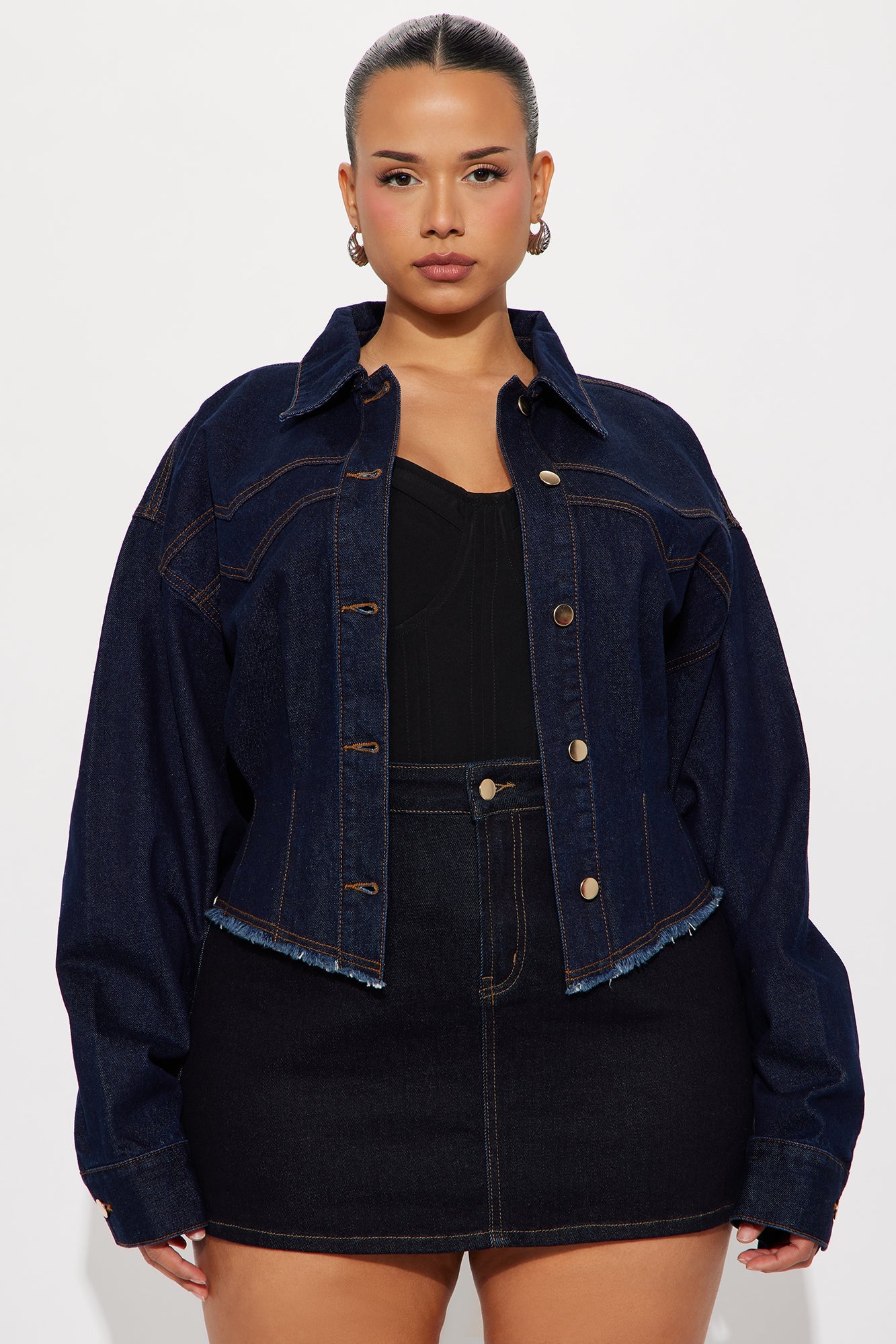 Western Way Back Cinch Denim Jacket - Dark Wash