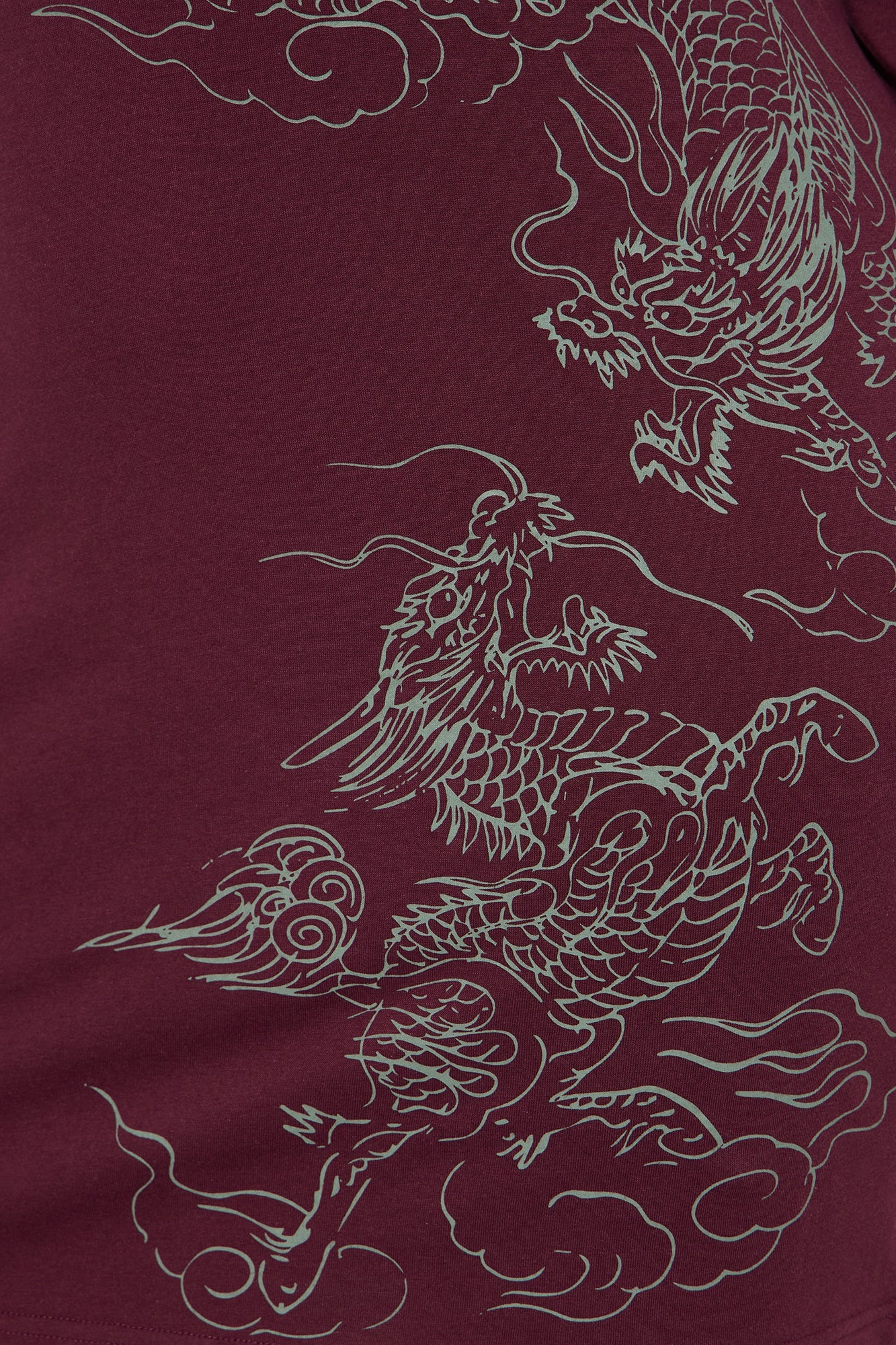 Ed Hardy Koi Long Sleeve Mini Dress - Burgundy