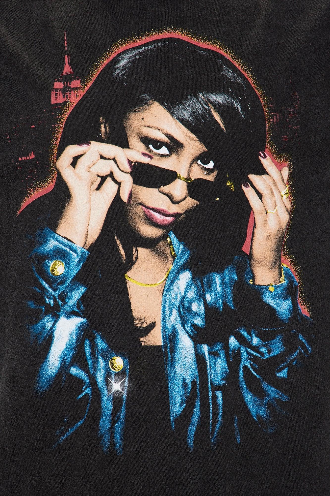 Aaliyah One In A Million Oversize Wash Tee - Black Wash