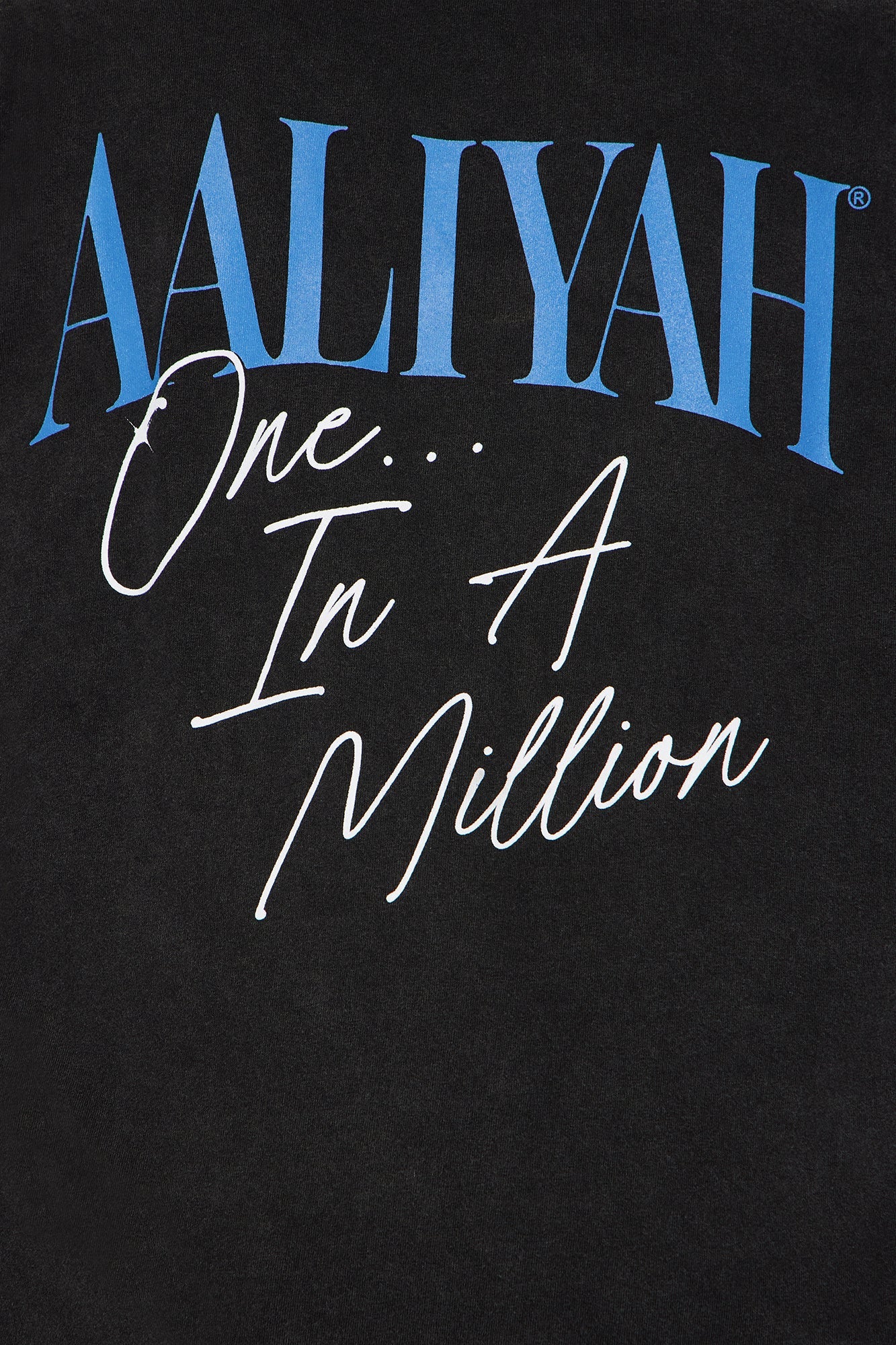 Aaliyah One In A Million Oversize Wash Tee - Black Wash