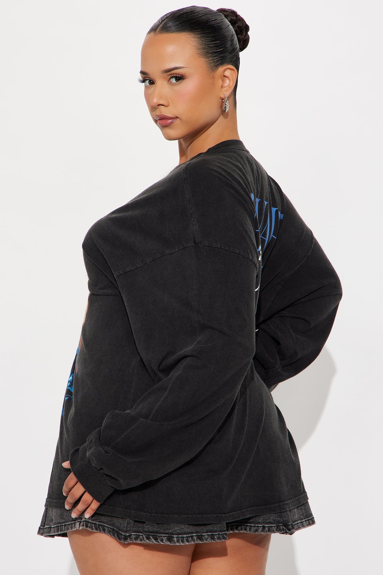 Aaliyah One In A Million Oversize Wash Tee - Black Wash