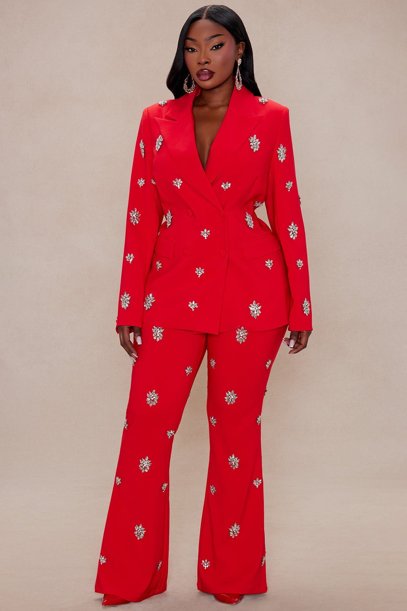 Verona Embellished Jacket - Red