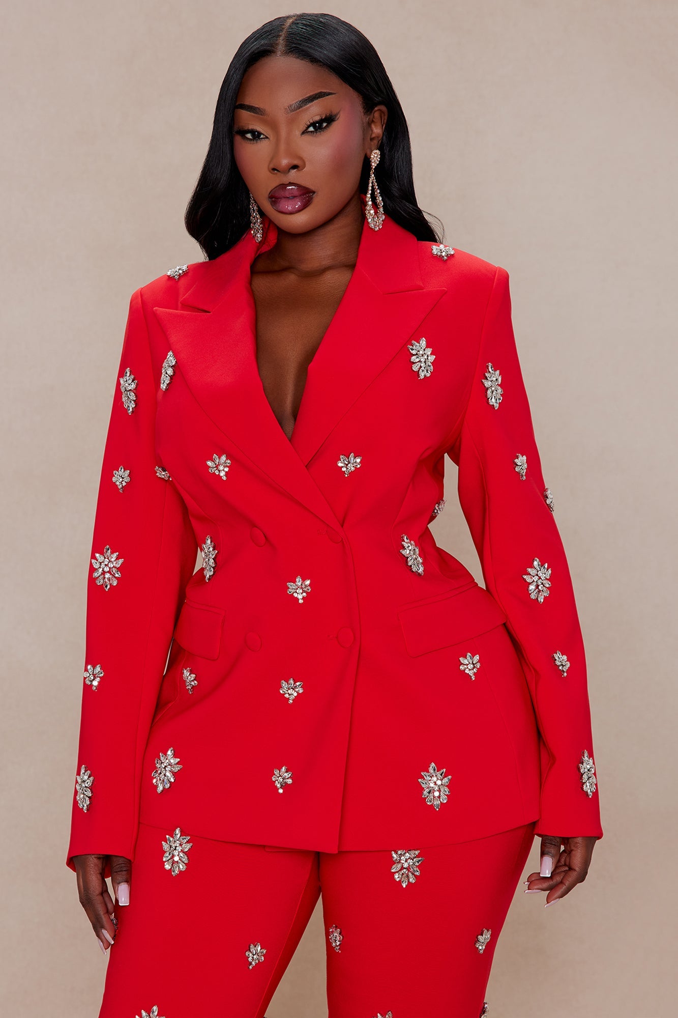 Verona Embellished Jacket - Red