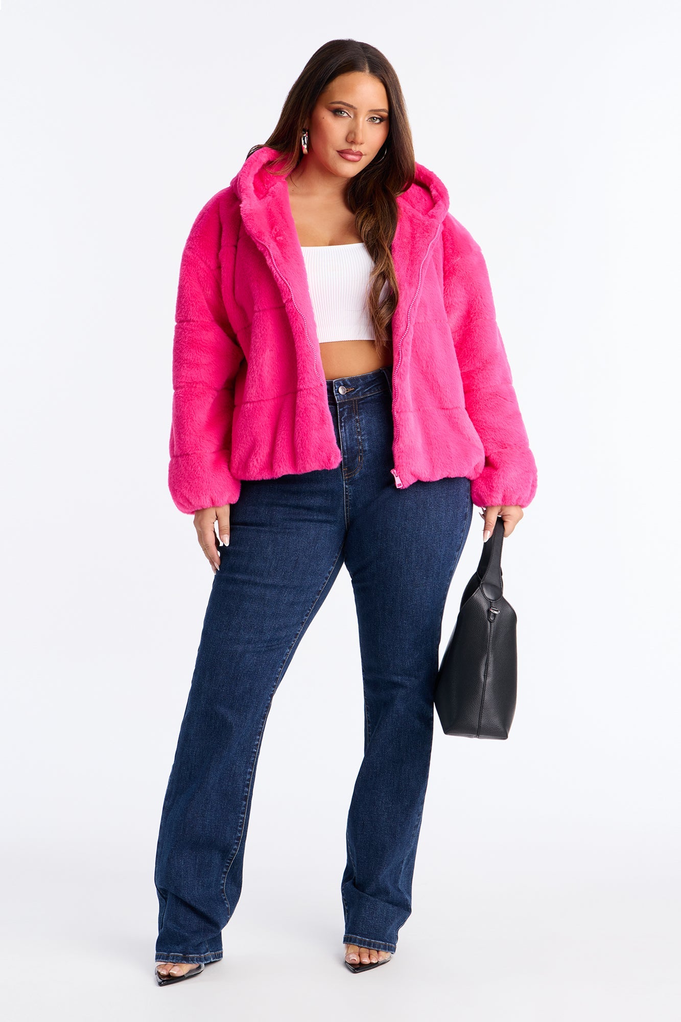 Set The Scene Stretch Stacked Straight Leg Jeans - Dark Wash