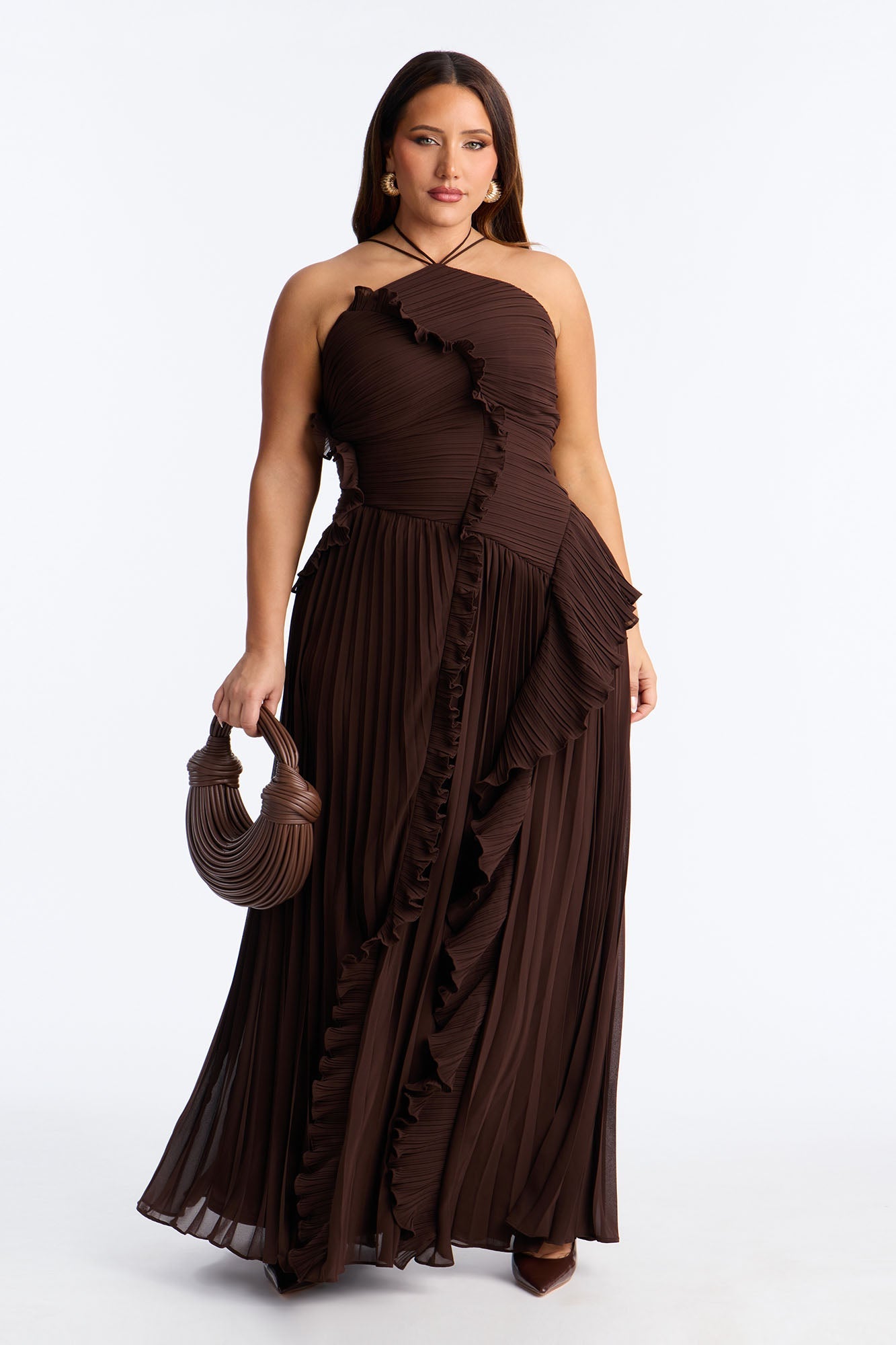 Favorite Hello Ruffle Gown - Chocolate
