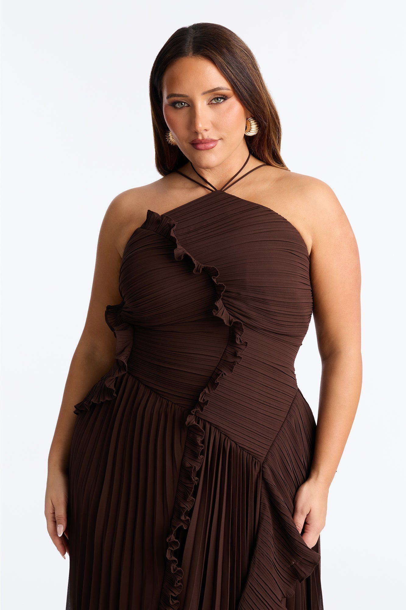 Favorite Hello Ruffle Gown - Chocolate