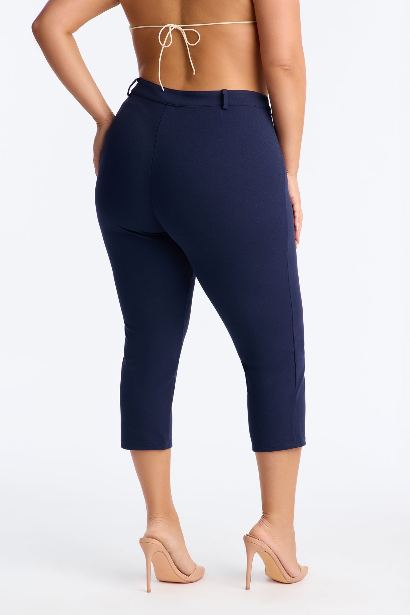 Under One Condition Crepe Capri Pant - Navy