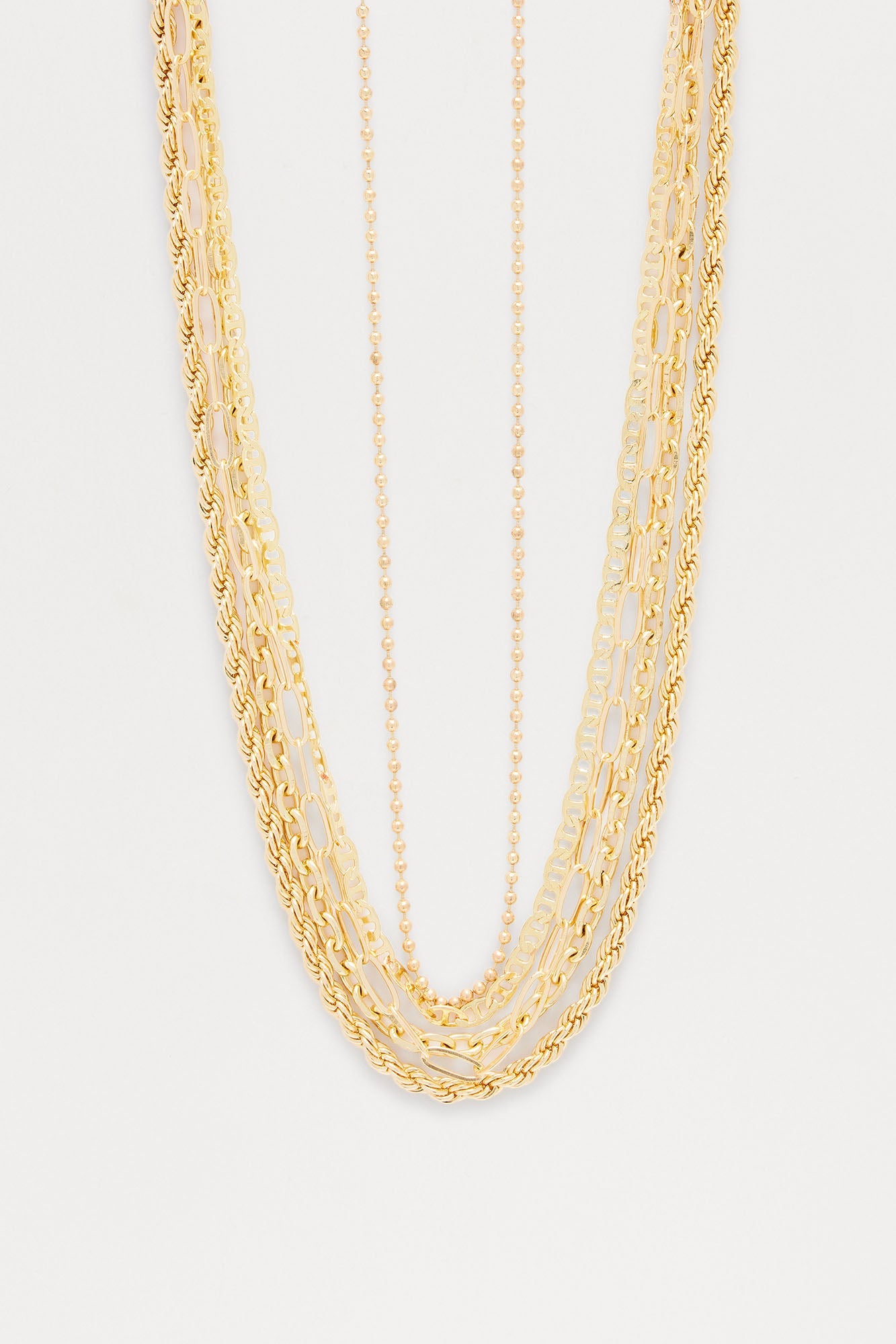 Lots Of Time Layered Necklace - Gold