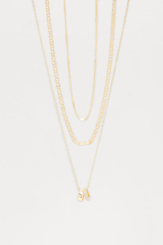 Follow My Lead Layered Necklace - Gold