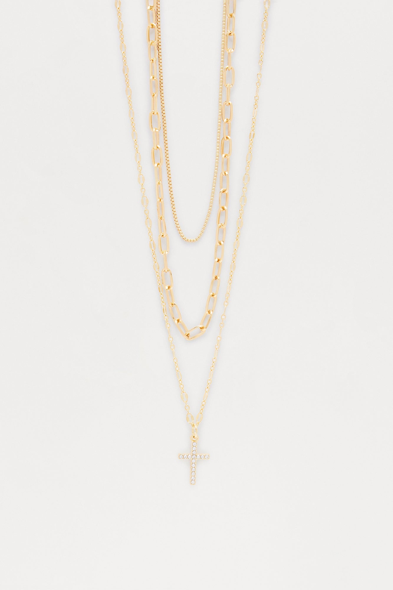 Service Layered Necklace - Gold
