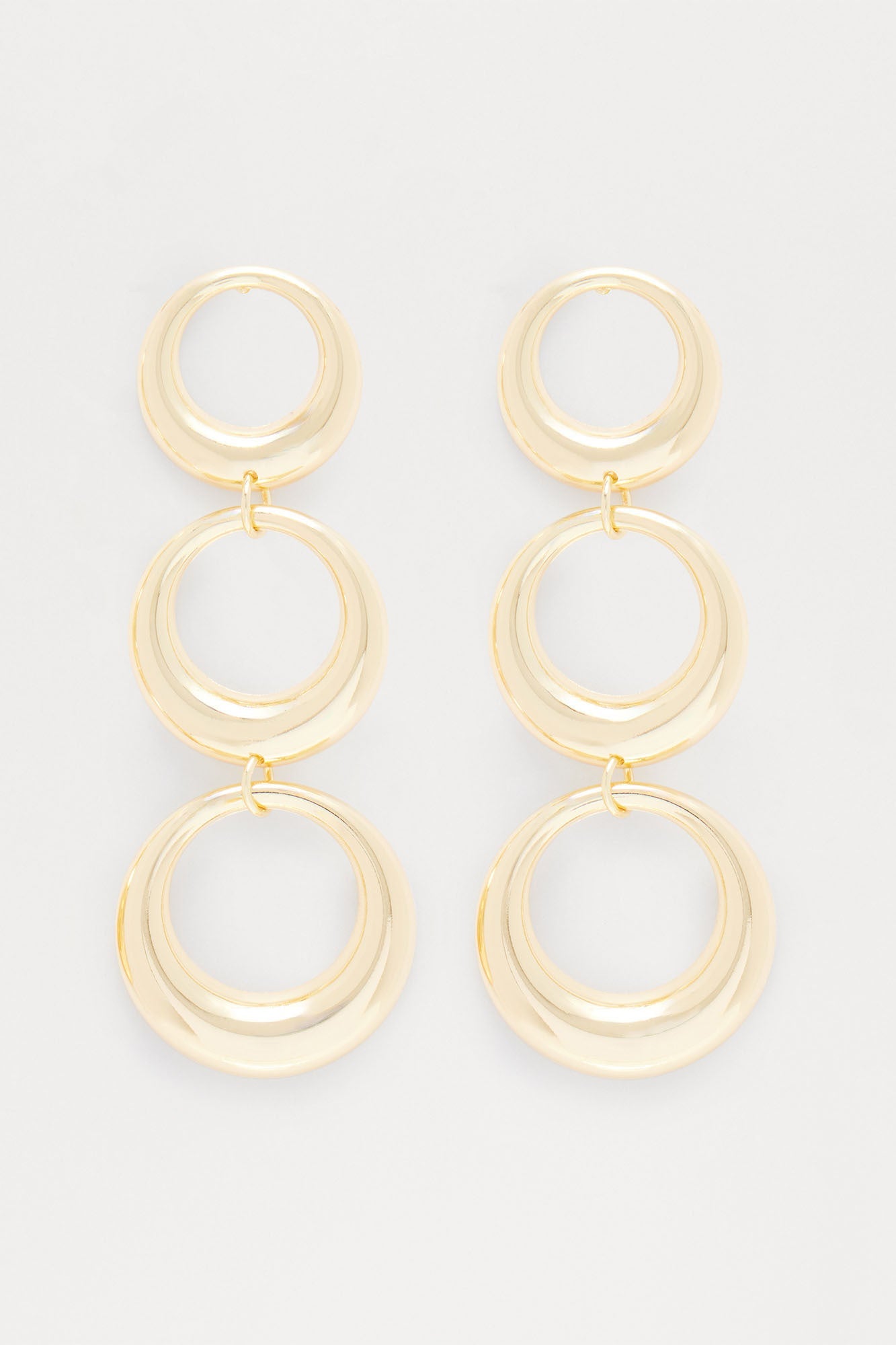 Caught In The Loop Drop Earrings - Gold