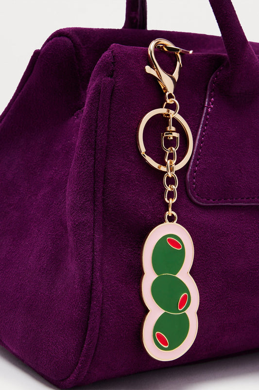 Olive You Metal Handbag Charm - Green/combo