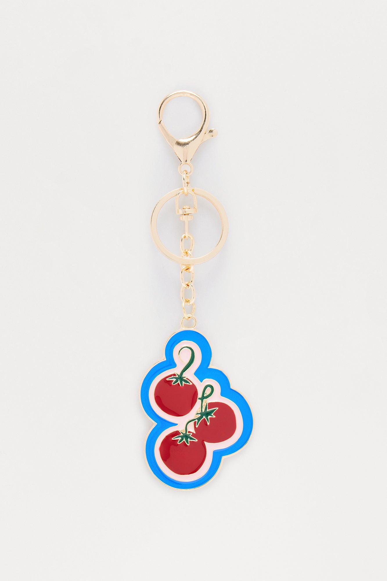 On The Vine Metal Handbag Charm - Red/combo