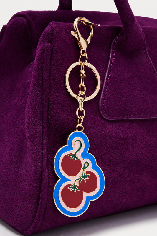 On The Vine Metal Handbag Charm - Red/combo