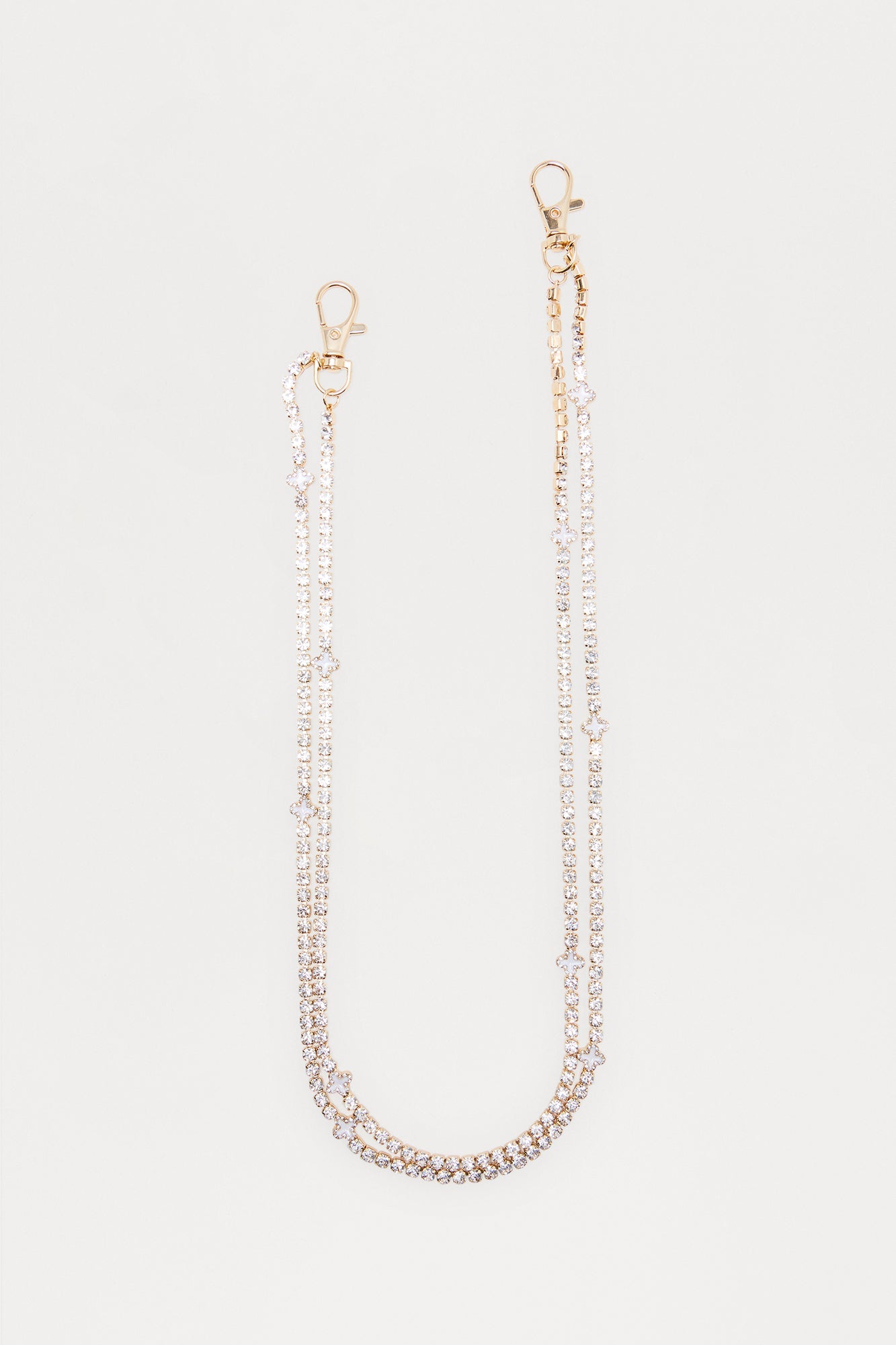 Push Your Luck Pant Chain - White/Gold