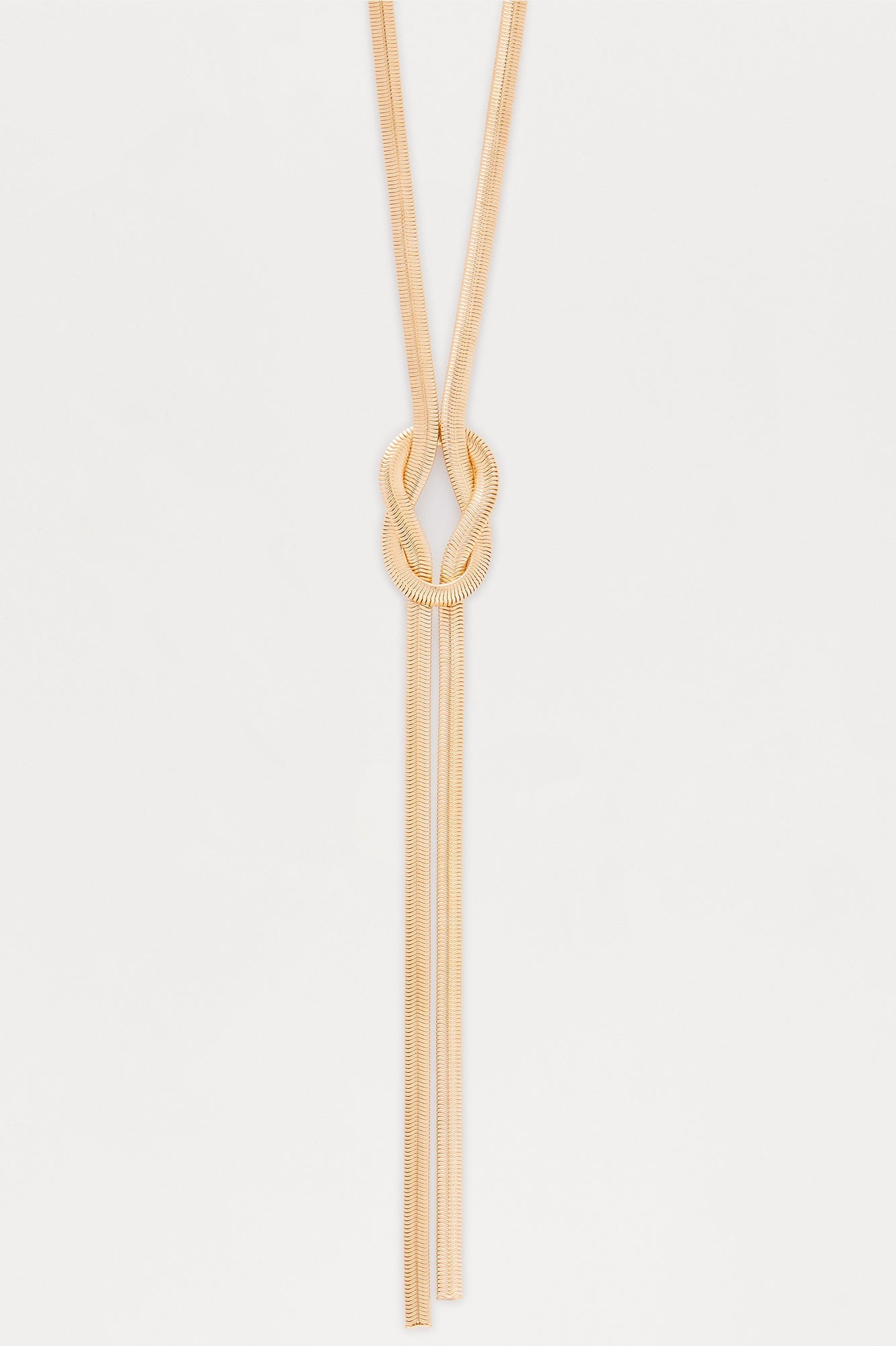 Knot Over It Lariat Necklace - Gold
