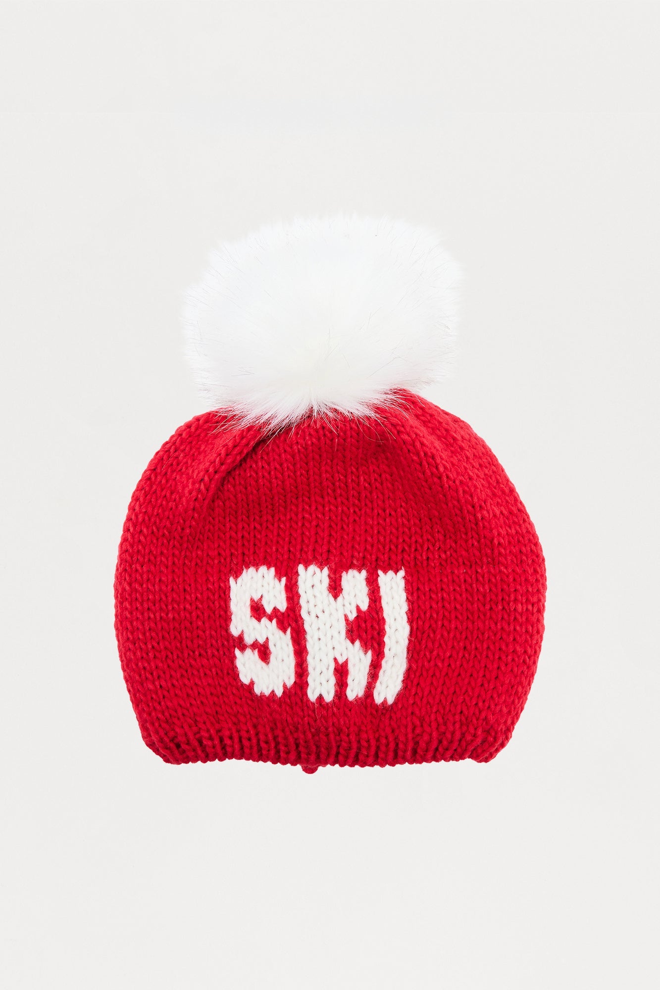 Ski Town Beanie - Red/White